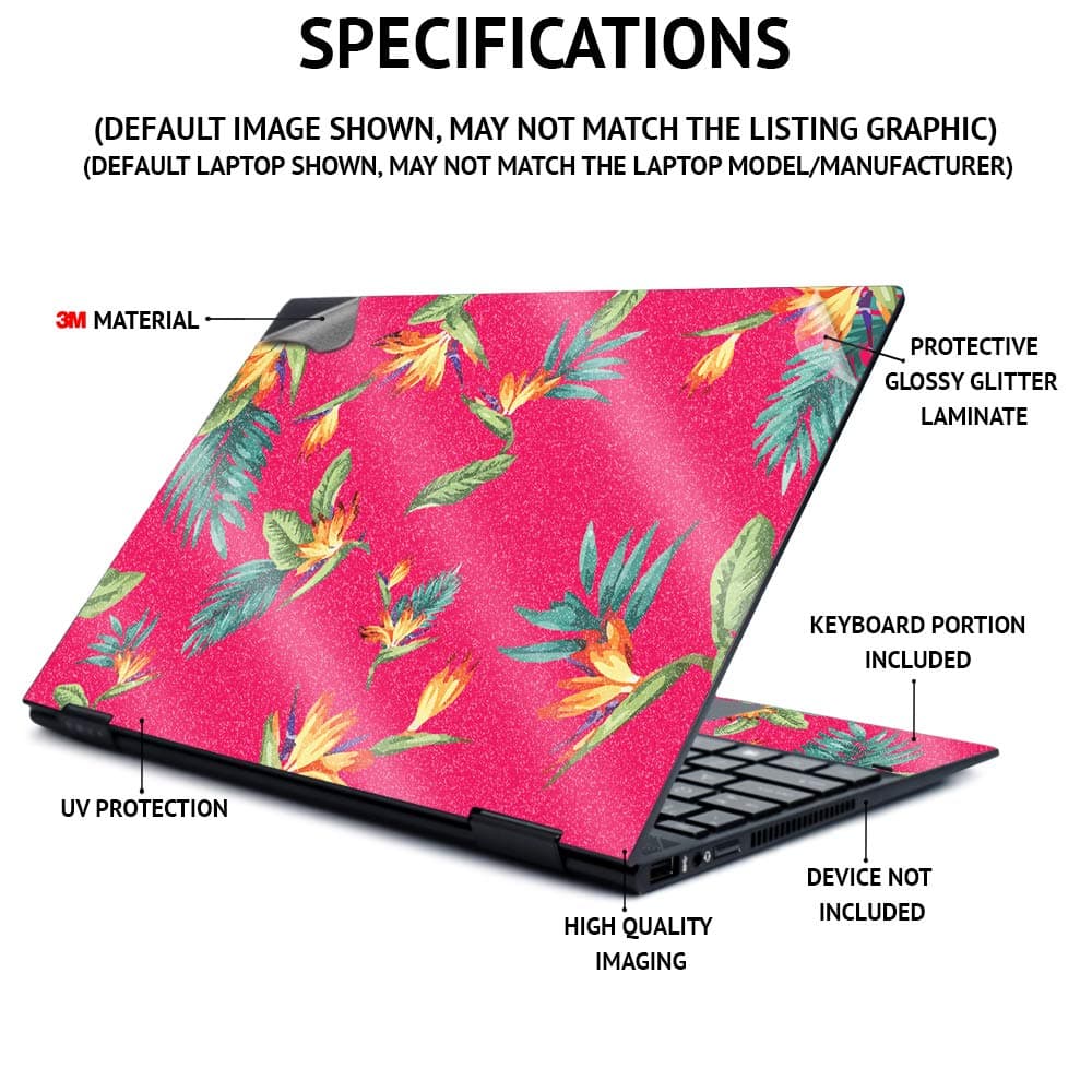 MightySkins Glossy Glitter Skin for HP 17t Laptop 17.3" (2017) - Rainbow Streaks - Thumbnail 3