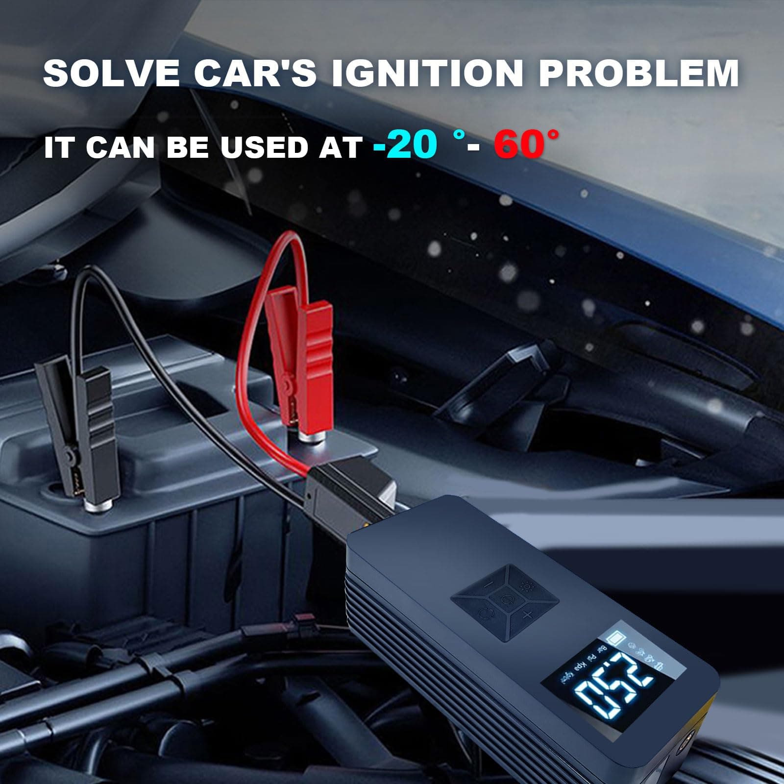 Tire Inflator Portable Air Compressor with Digitally Display Pressure Gauge 2000 - Thumbnail 4