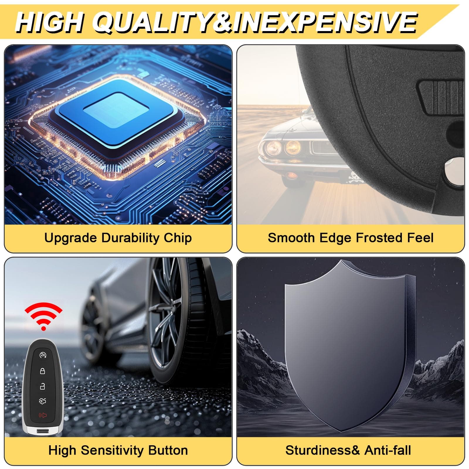 Vurkcy Key Fob Replacement for 2008-2014 Dodge Challenger/ 08-13 Charger & Grand - Thumbnail 7