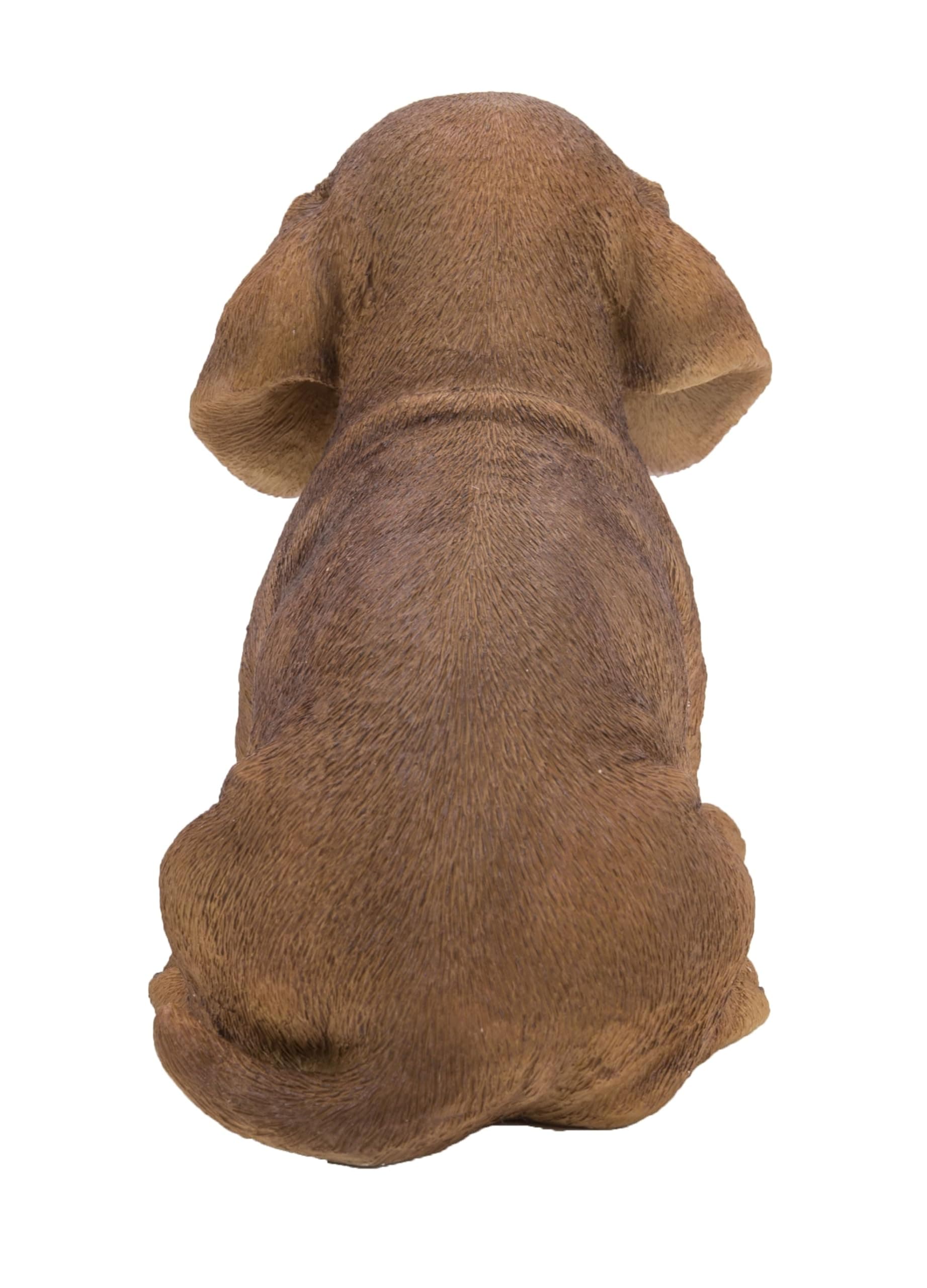 Brown Dachshund Sitting Statue - Thumbnail 7