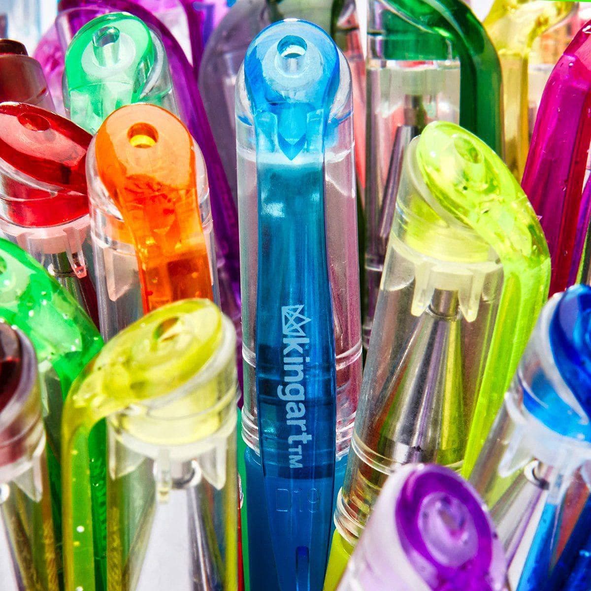 KINGART GLITTER Rollerball GEL PENS, 80 Sparkling Colors with Soft-Grip Comfort, - Thumbnail 9