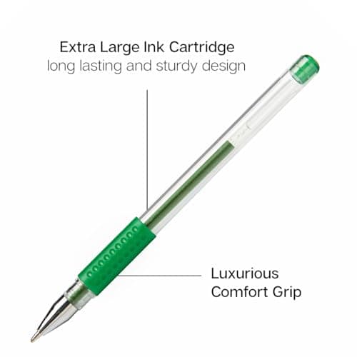 KINGART GLITTER Rollerball GEL PENS, 80 Sparkling Colors with Soft-Grip Comfort, - Thumbnail 3