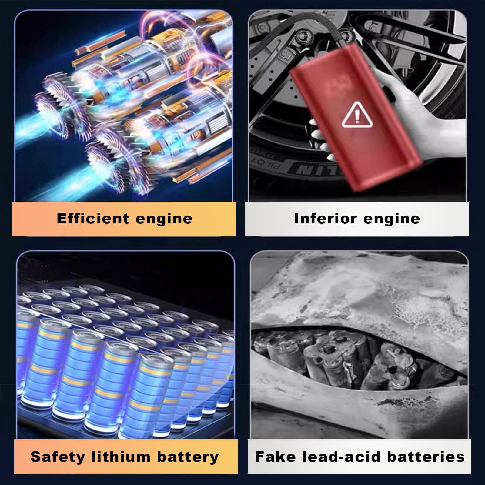 Tire Inflator Portable Air Compressor with Digitally Display Pressure Gauge 2000 - Thumbnail 6