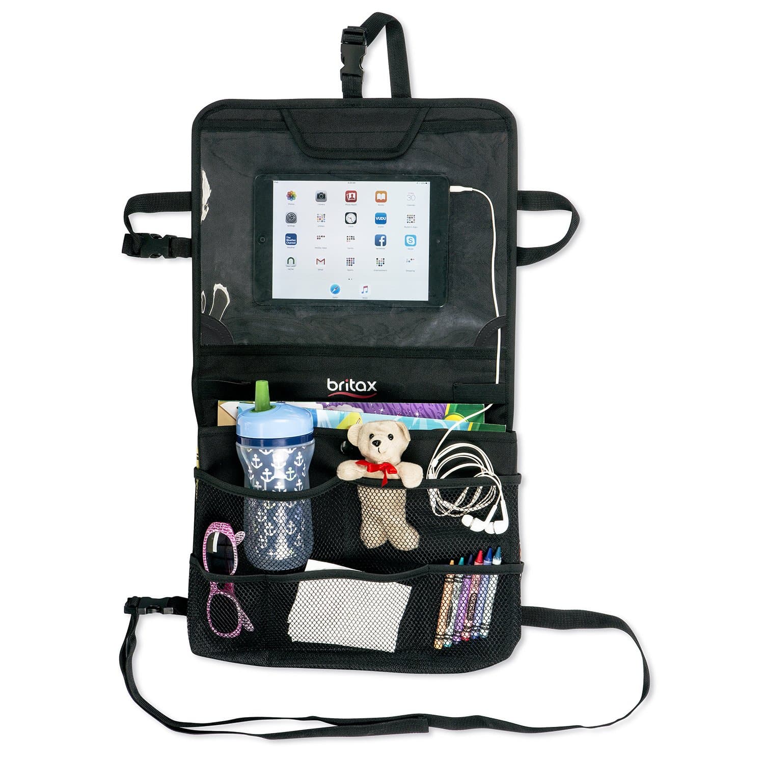 Britax View-N-Go Backseat Car Organizer with Tablet Holder | Crash Tested + Wate - Thumbnail 3