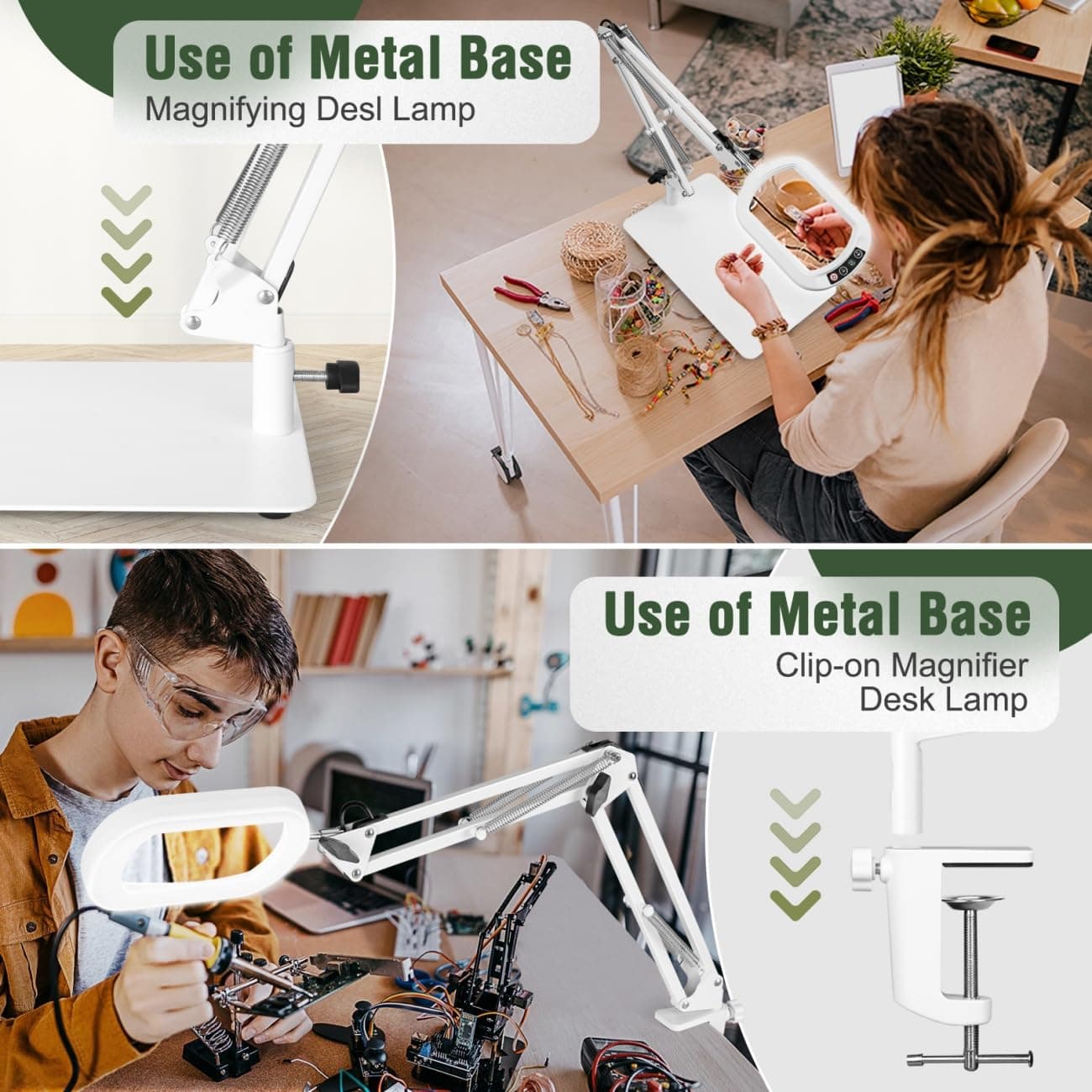 Veemagni 10X Rectangle Magnifying Glass with Light and Stand, 5 Color Modes Step - Thumbnail 4