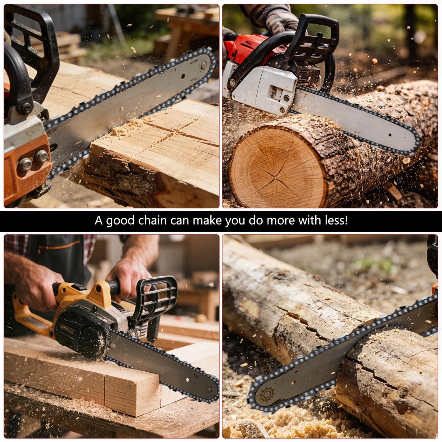 Yesker 1-Pack 18 Inch Chainsaw Chain, .325" Pitch, .050" Gauge, 72 Drive Links, - Thumbnail 7