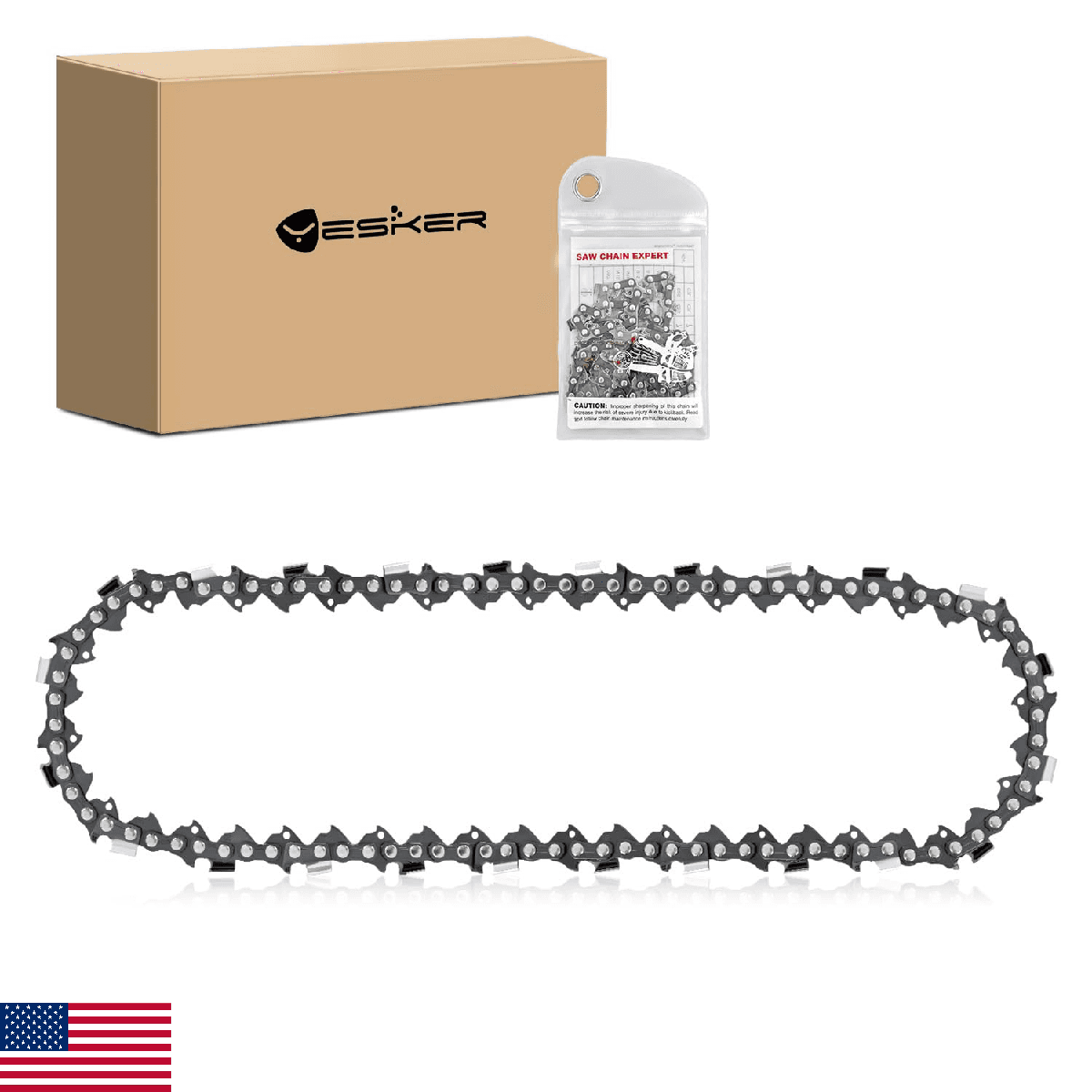 Yesker 1-Pack 18 Inch Chainsaw Chain, .325" Pitch, .050" Gauge, 72 Drive Links, - Image 1