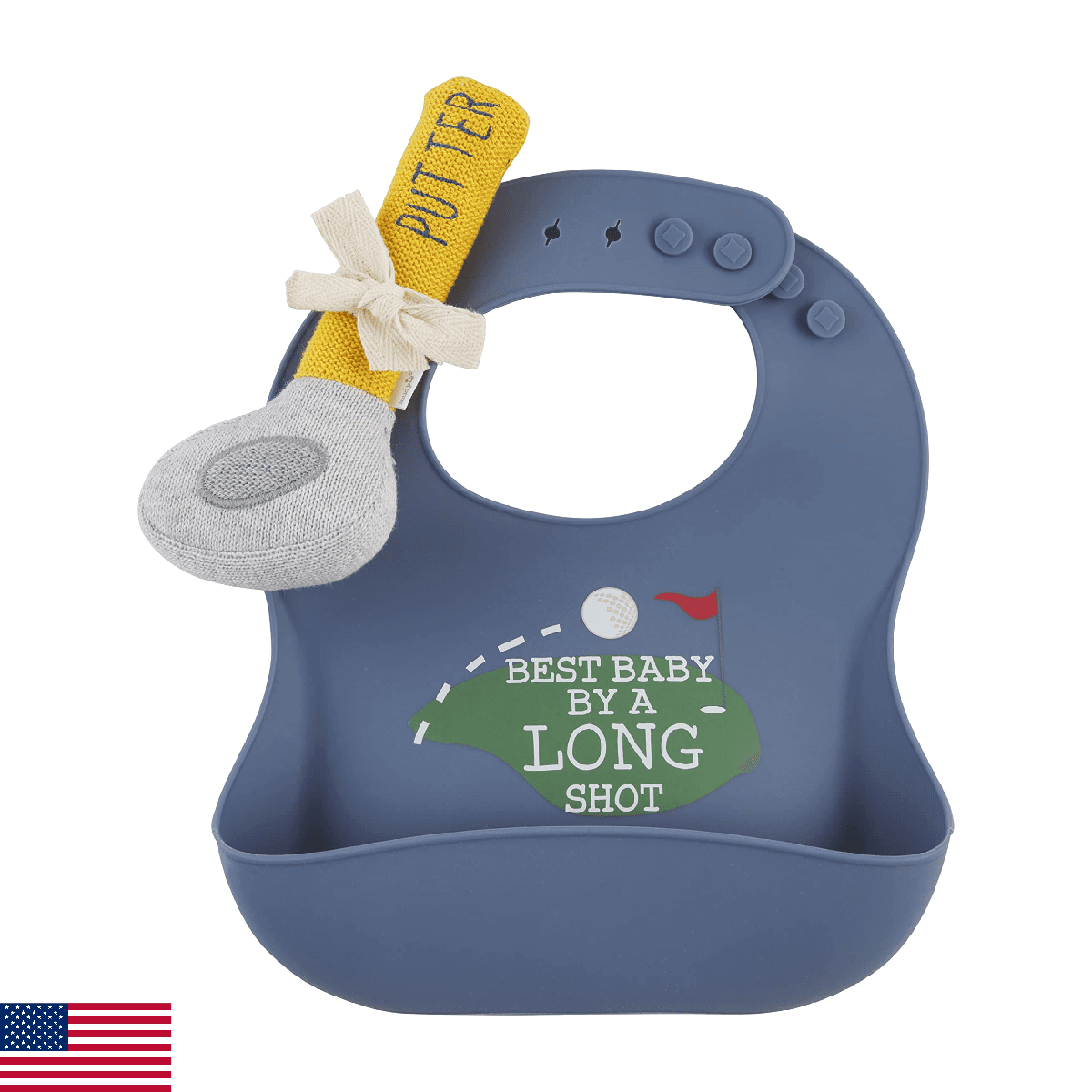 Mud Pie Children's Golf Bib & Rattle Set - Image 1