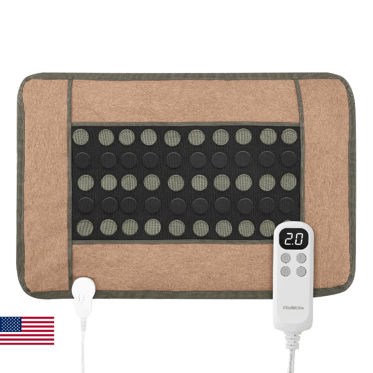 Far Infrared Heating Pads for Back Pain Relief, Natural Jade and Tourmaline Heat - Image 1