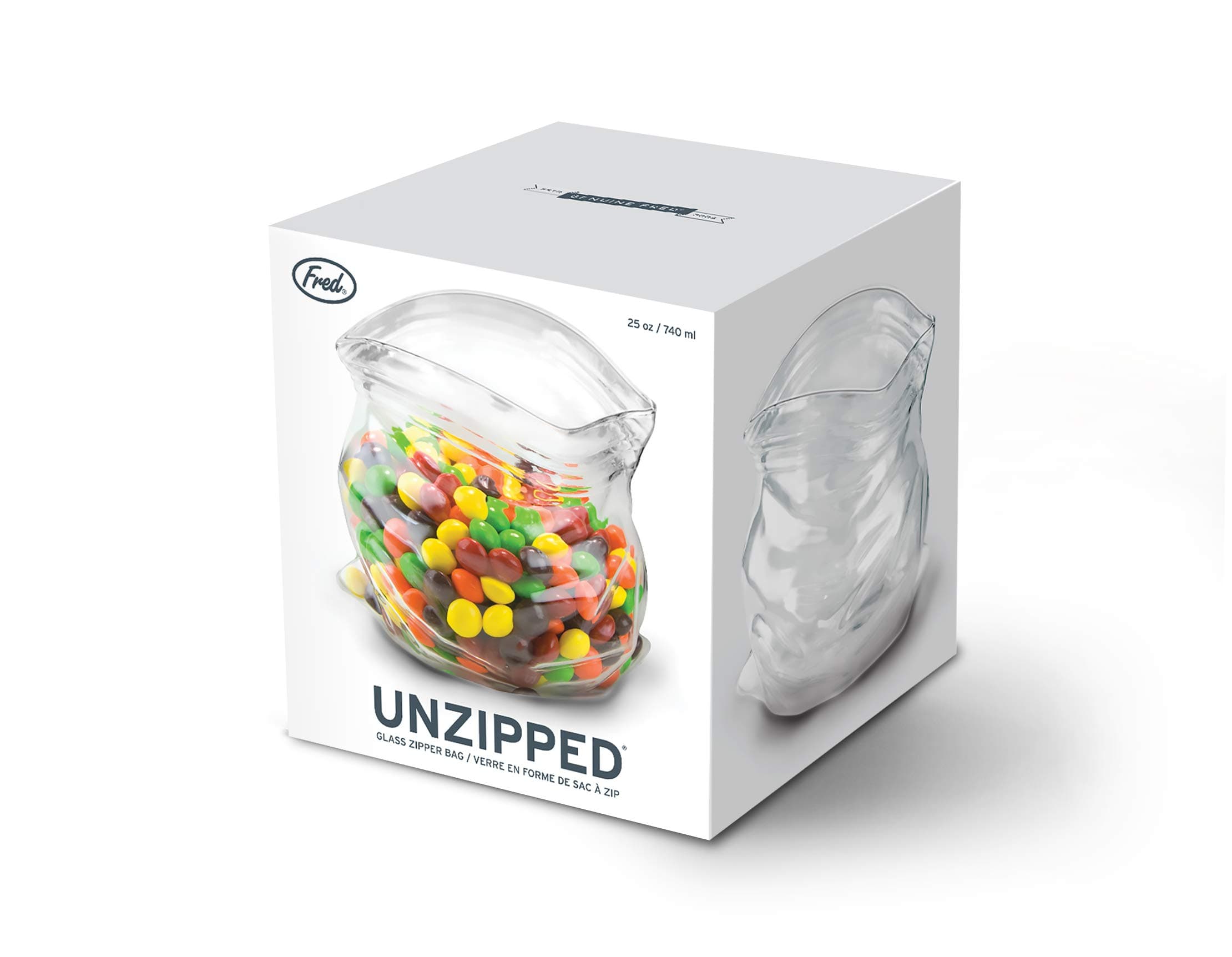 Genuine Fred UNZIPPED Hand-Blown Glass Bowl, One Size - Thumbnail 2