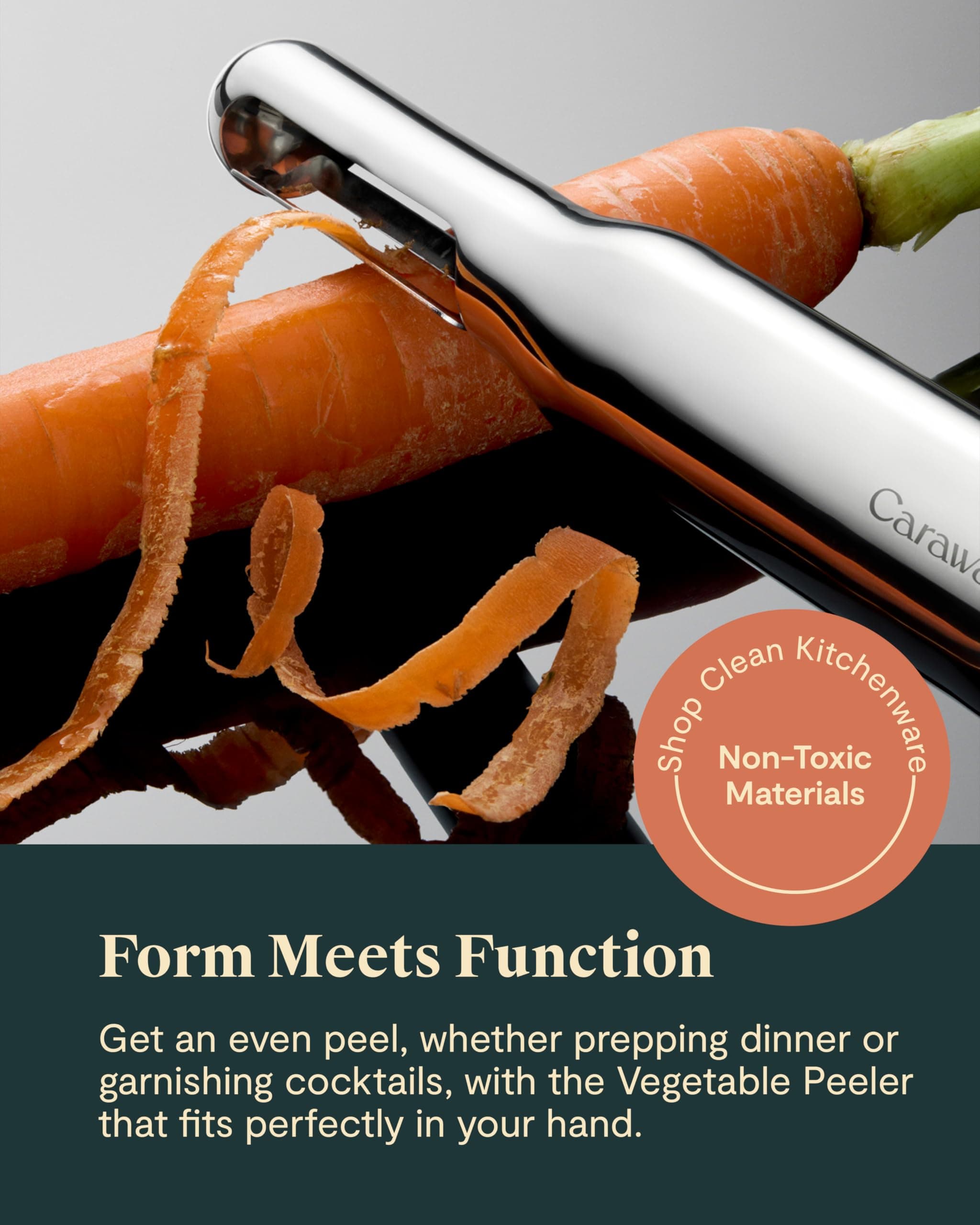 Caraway Vegetable Peeler - Non Toxic Stainless Steel - Essential Kitchen Tool - - Thumbnail 2