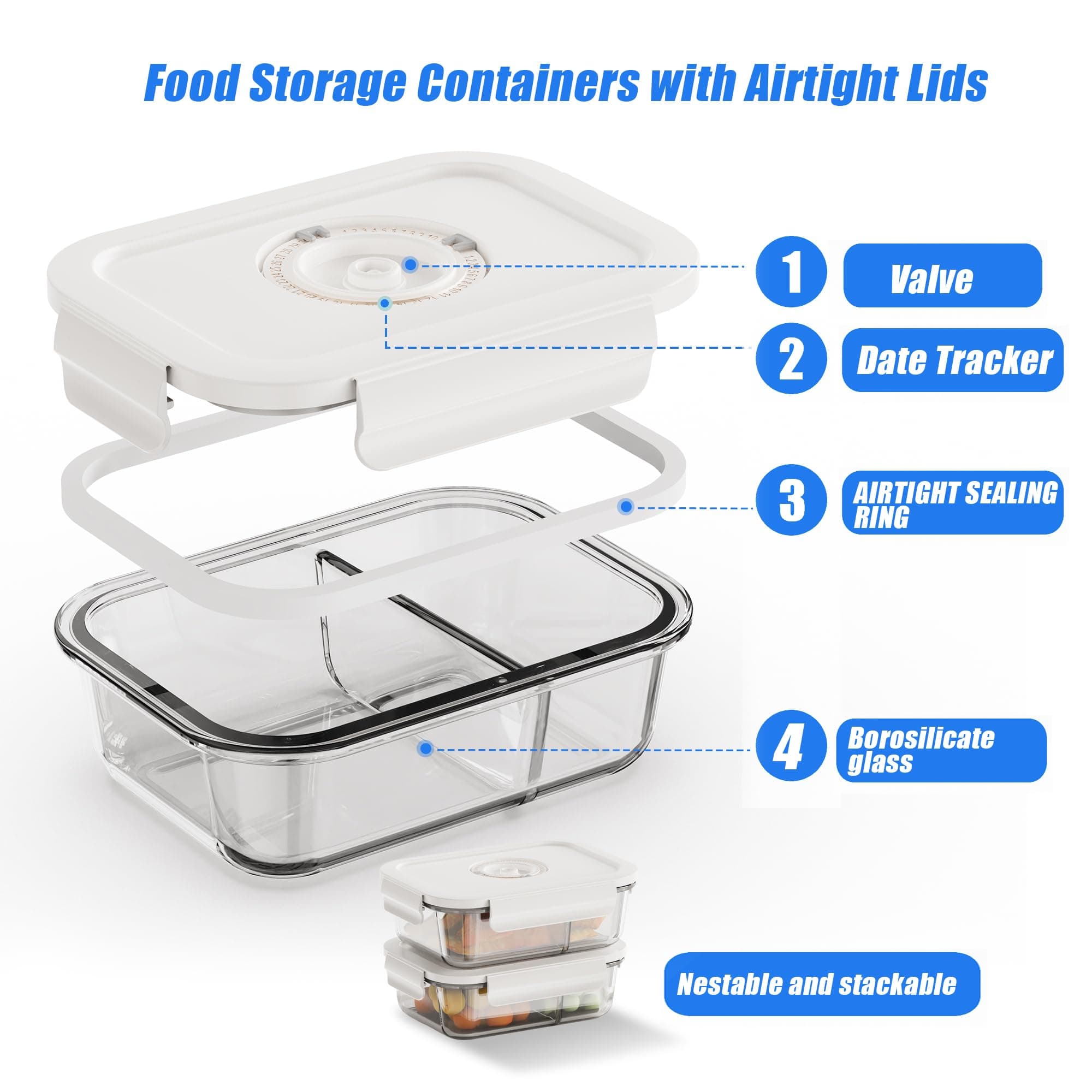 19 PCS Vacuum Sealer Handheld Manual Vacuum Pump for Glass Storage Containers 4- - Thumbnail 3