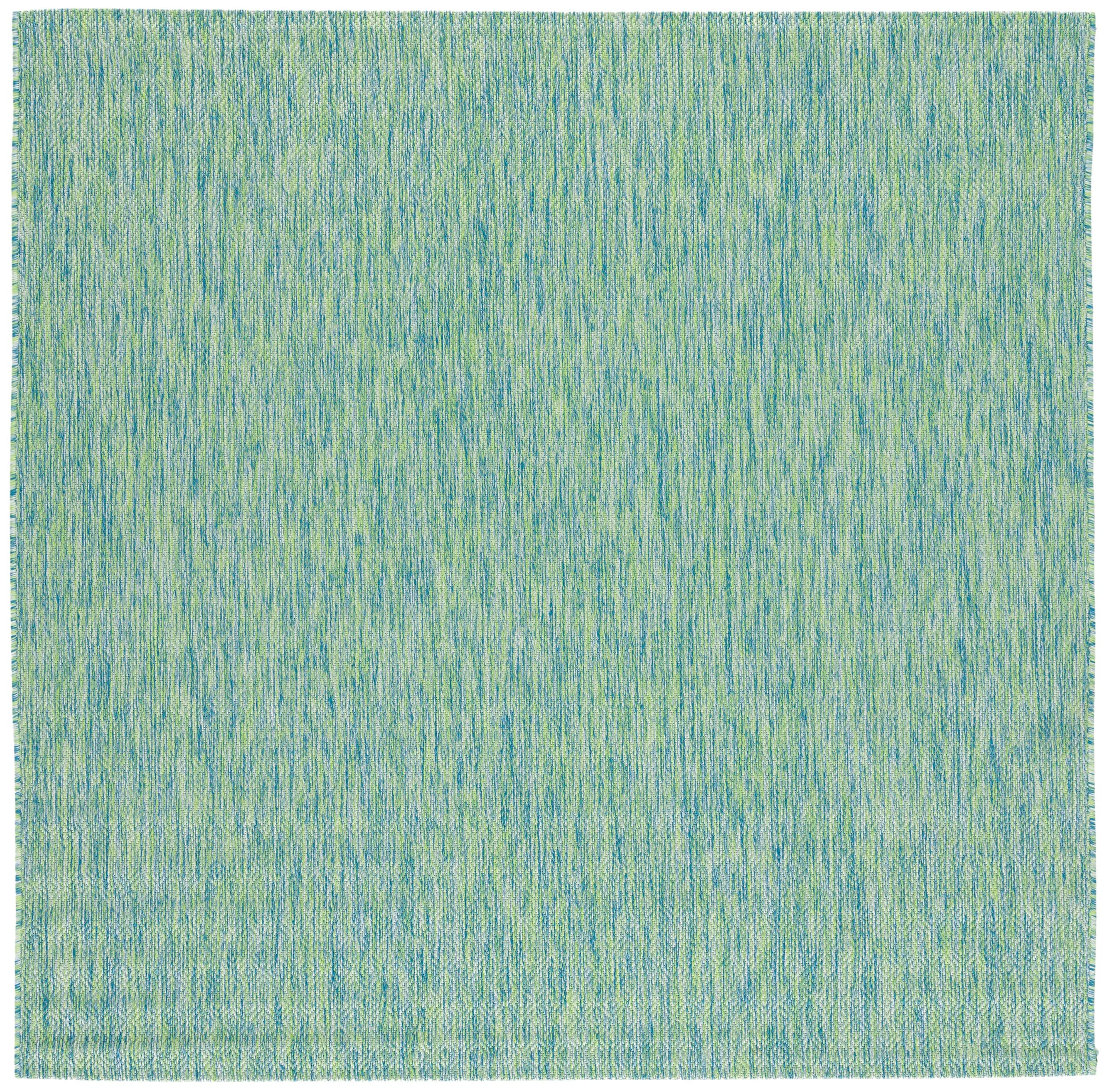 SAFAVIEH Washable Rug Outdoor Courtyard Collection - 4' Square, Green & Blue, No - Thumbnail 3