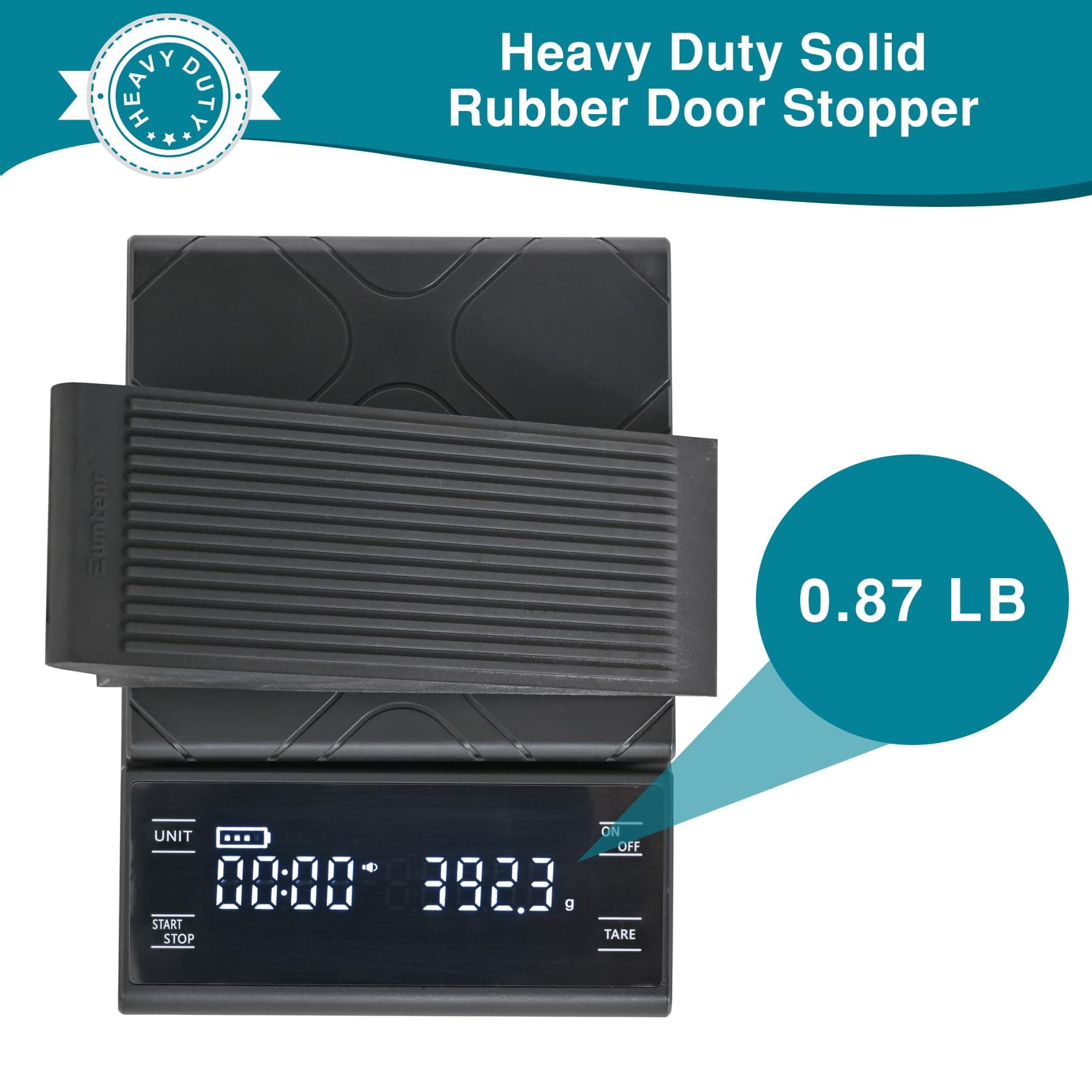 Eumtenr Rubber Door Stoppers for Bottom of Door, Large Solid Heavy Duty Door Sto - Thumbnail 5