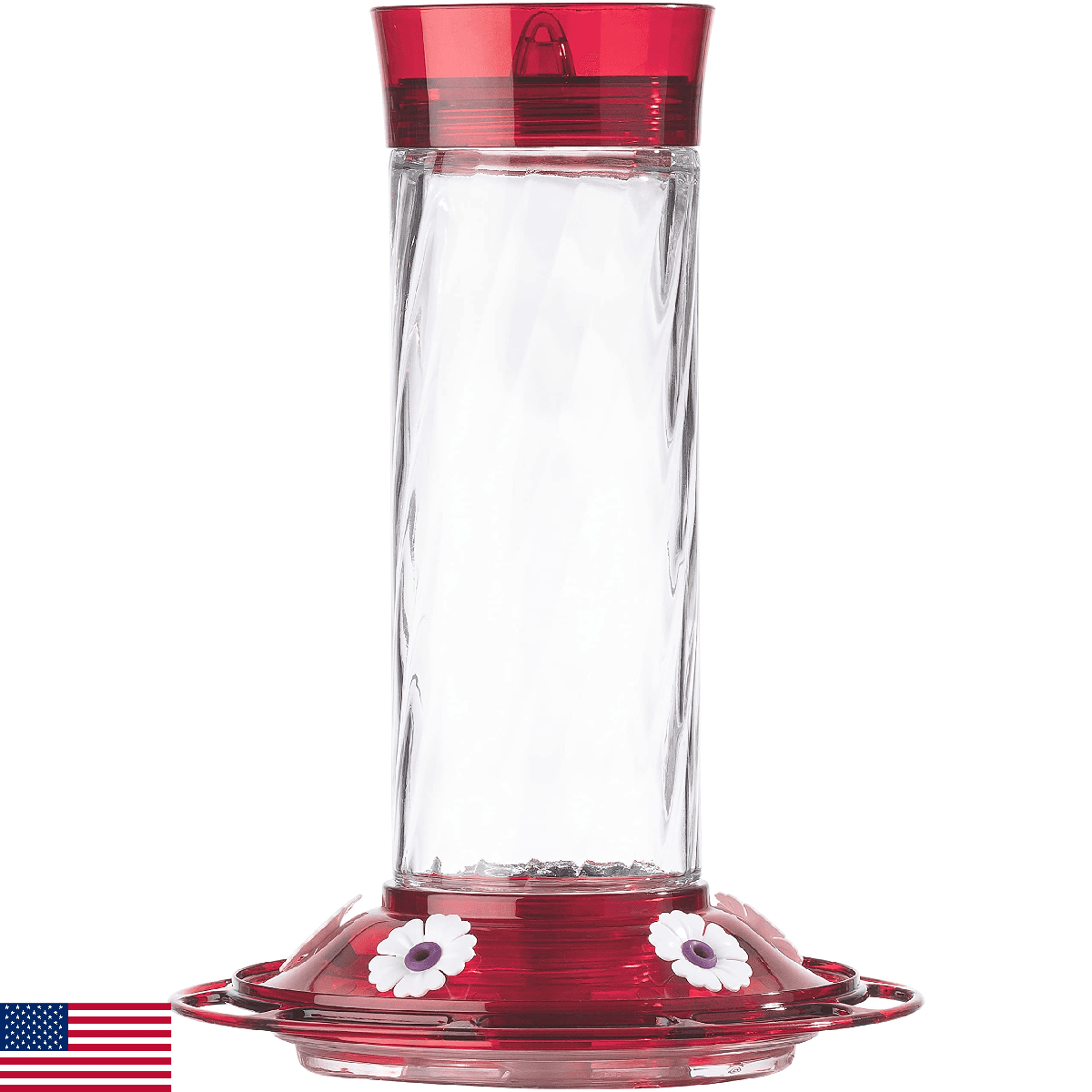 More Birds Bird Health Diamond Hummingbird Feeder, 30oz, Red - Image 1