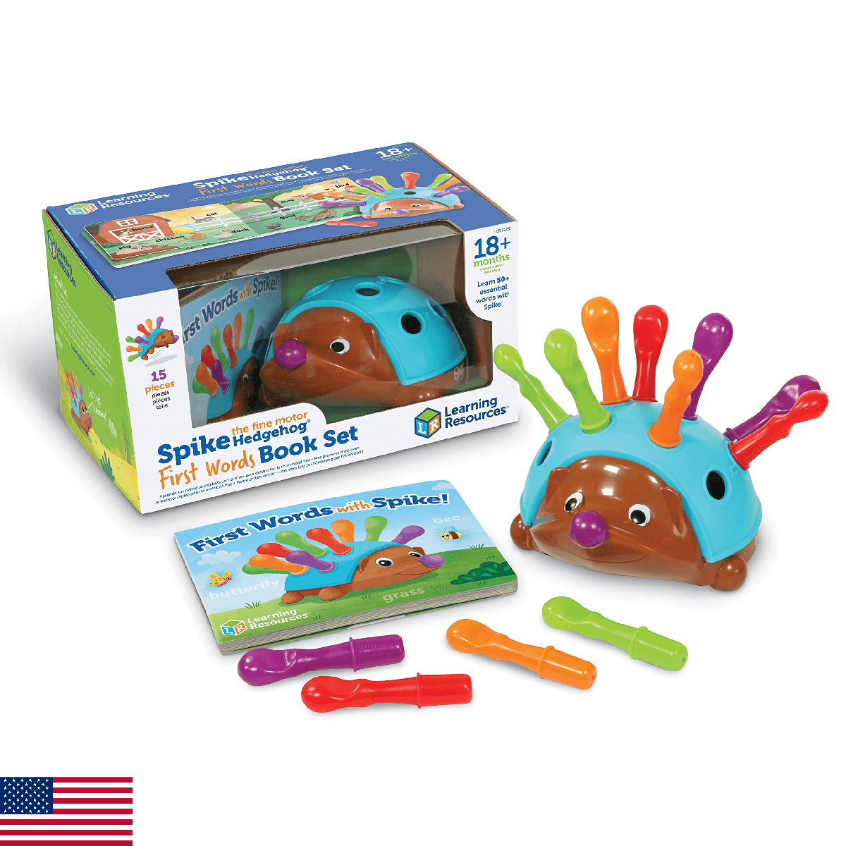 Learning Resources Spike The Fine Motor Hedgehog First Words - Toddler Activity - Image 1