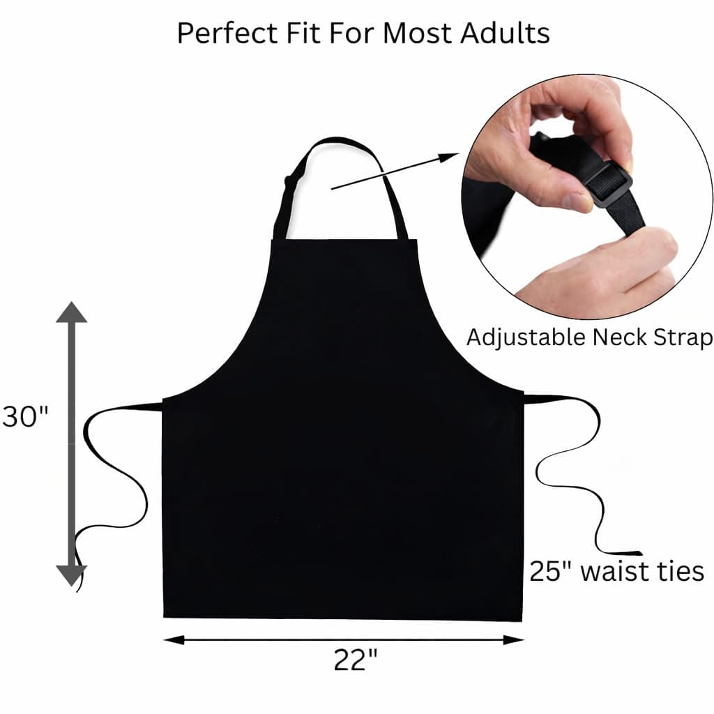 Custom Embroidered Chef Apron - Personalized Kitchen Apron for Men & Women - Thumbnail 5