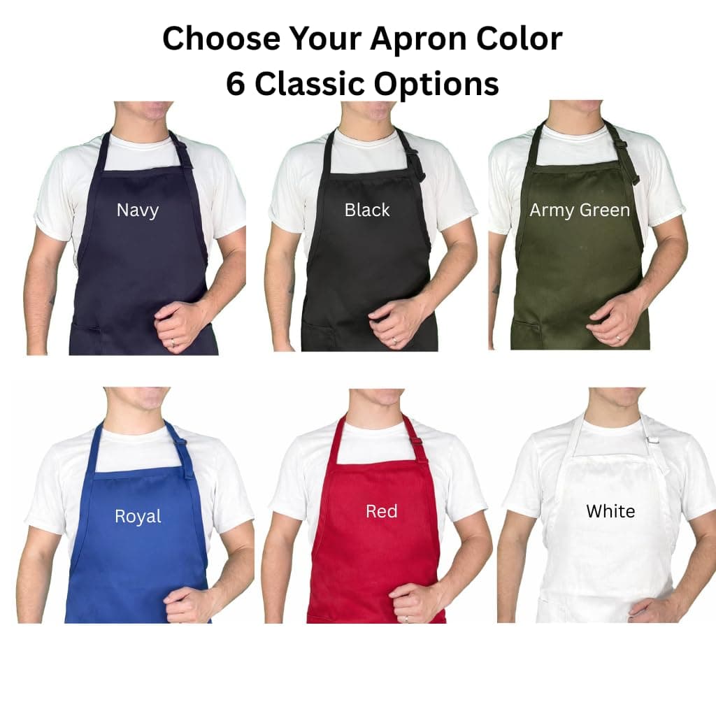 Custom Embroidered Chef Apron - Personalized Kitchen Apron for Men & Women - Thumbnail 2