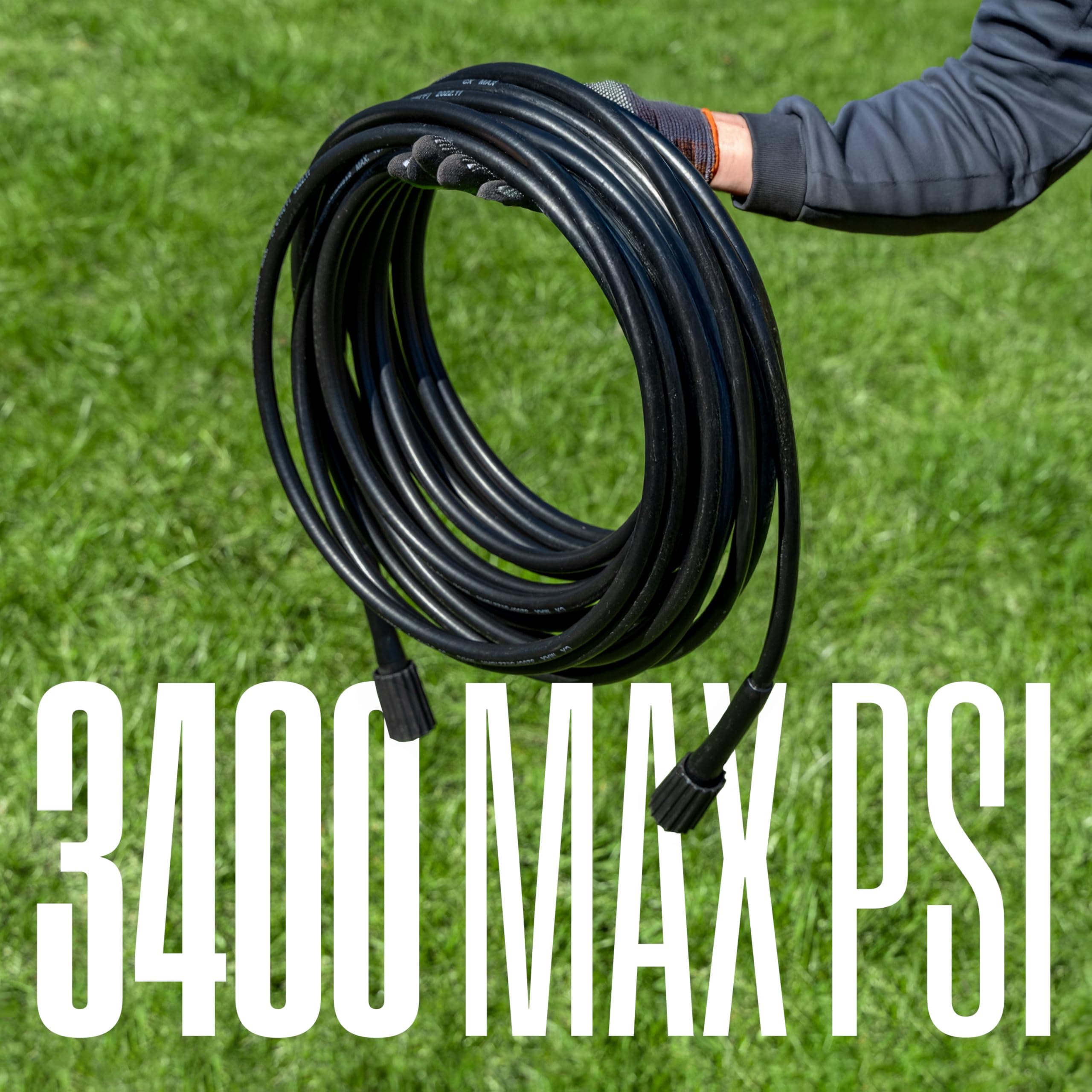 Westinghouse 50 ft PVC Pressure Washer Hose - 3400 Max PSI - For Gas and Electri - Thumbnail 4