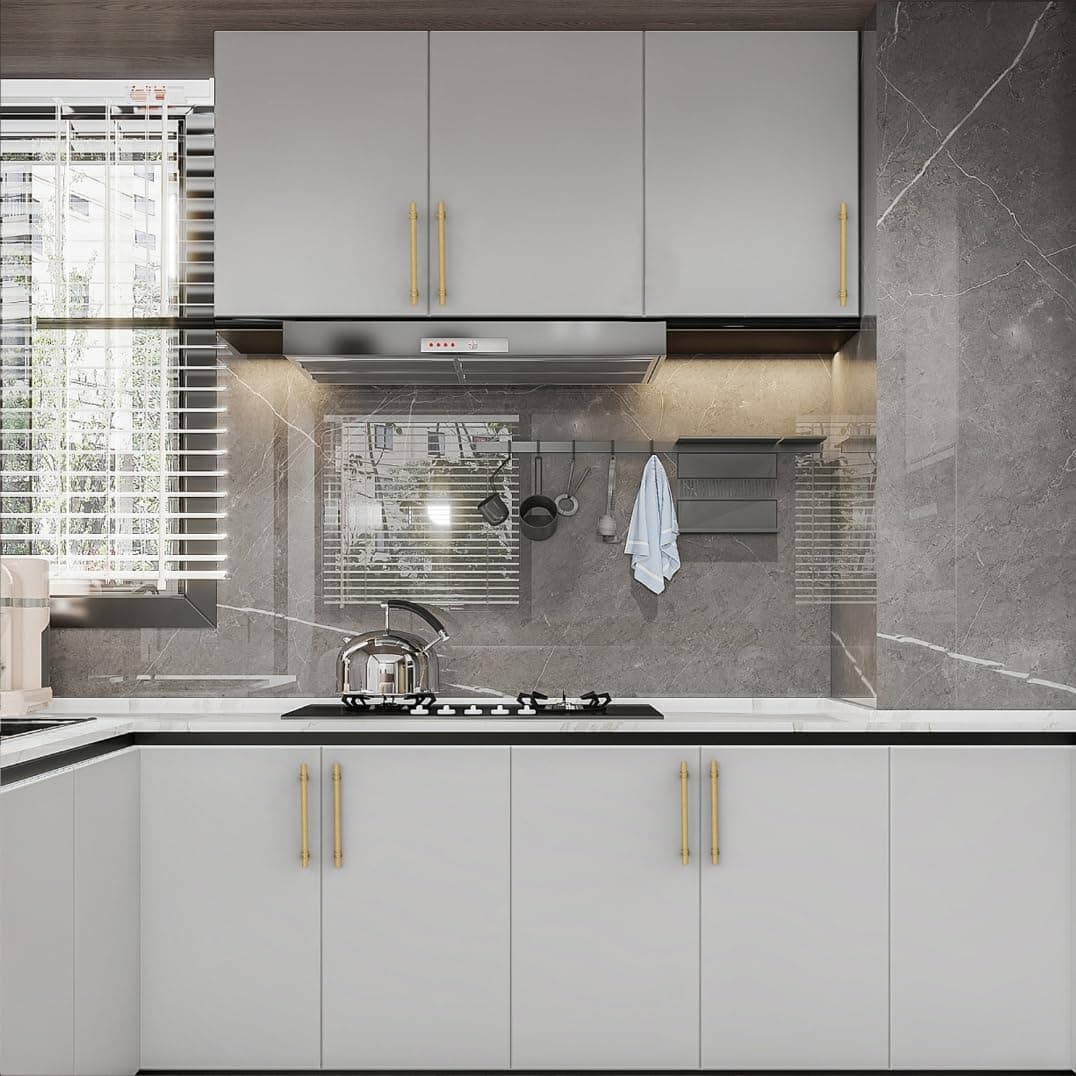 Asidrama 10 Pack 6.3 Inch(160mm) Knurled Champagne Bronze Kitchen Cabinet Handle - Thumbnail 5