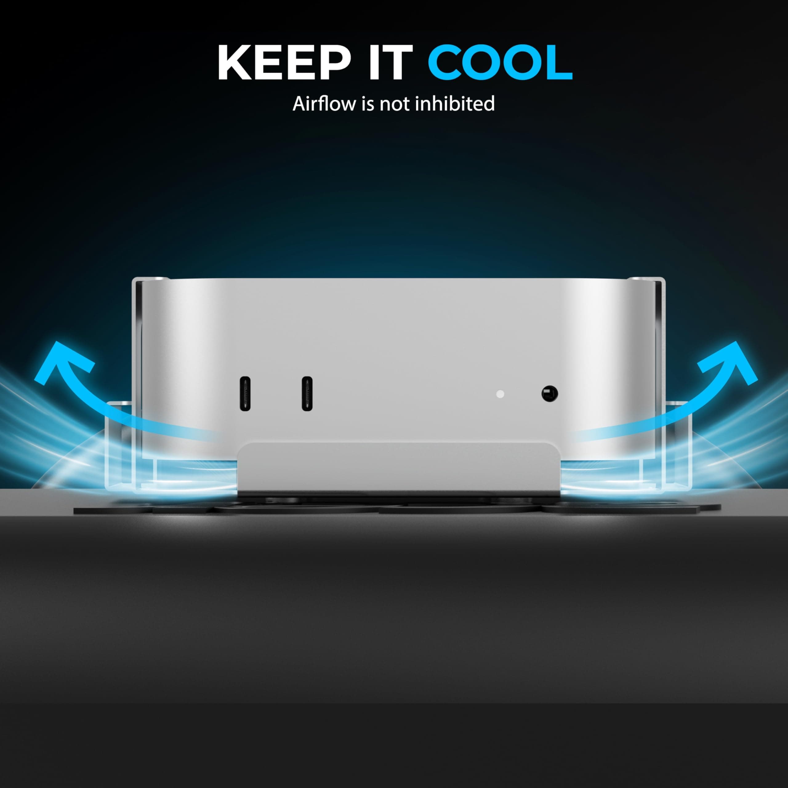 SABRENT Desk/Wall Flex-Mount for Mac mini (2024+) – Aluminum Scratch-Resistant M - Thumbnail 9