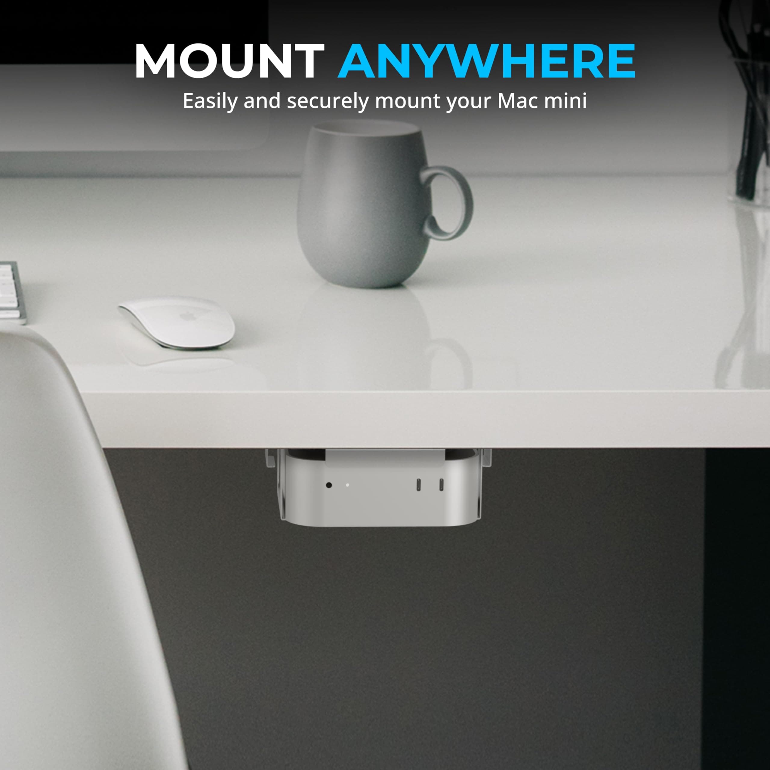 SABRENT Desk/Wall Flex-Mount for Mac mini (2024+) – Aluminum Scratch-Resistant M - Thumbnail 8