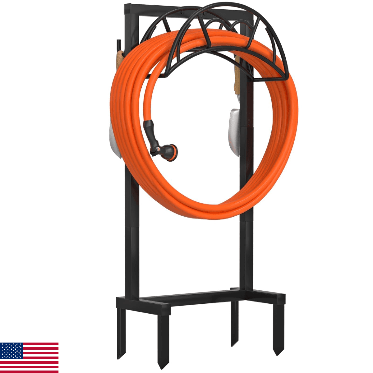VyGrow Heavy Duty Freestanding Garden Hose Holder - 150ft Capacity, Outdoor - Image 1