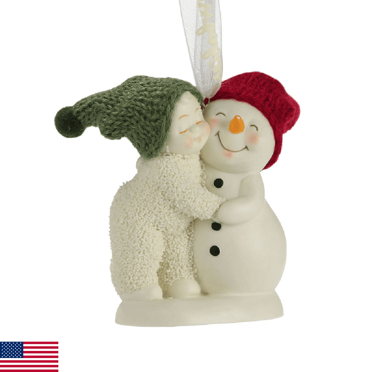 Department 56 Snowbabies “Hug Me!” Porcelain Ornament, 2.75” - Image 1