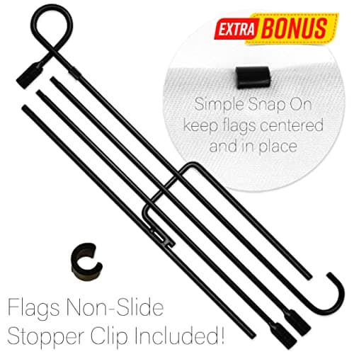 Blue Star Flag For Military Family Deployment With Pole Set Stand Outside House - Thumbnail 10