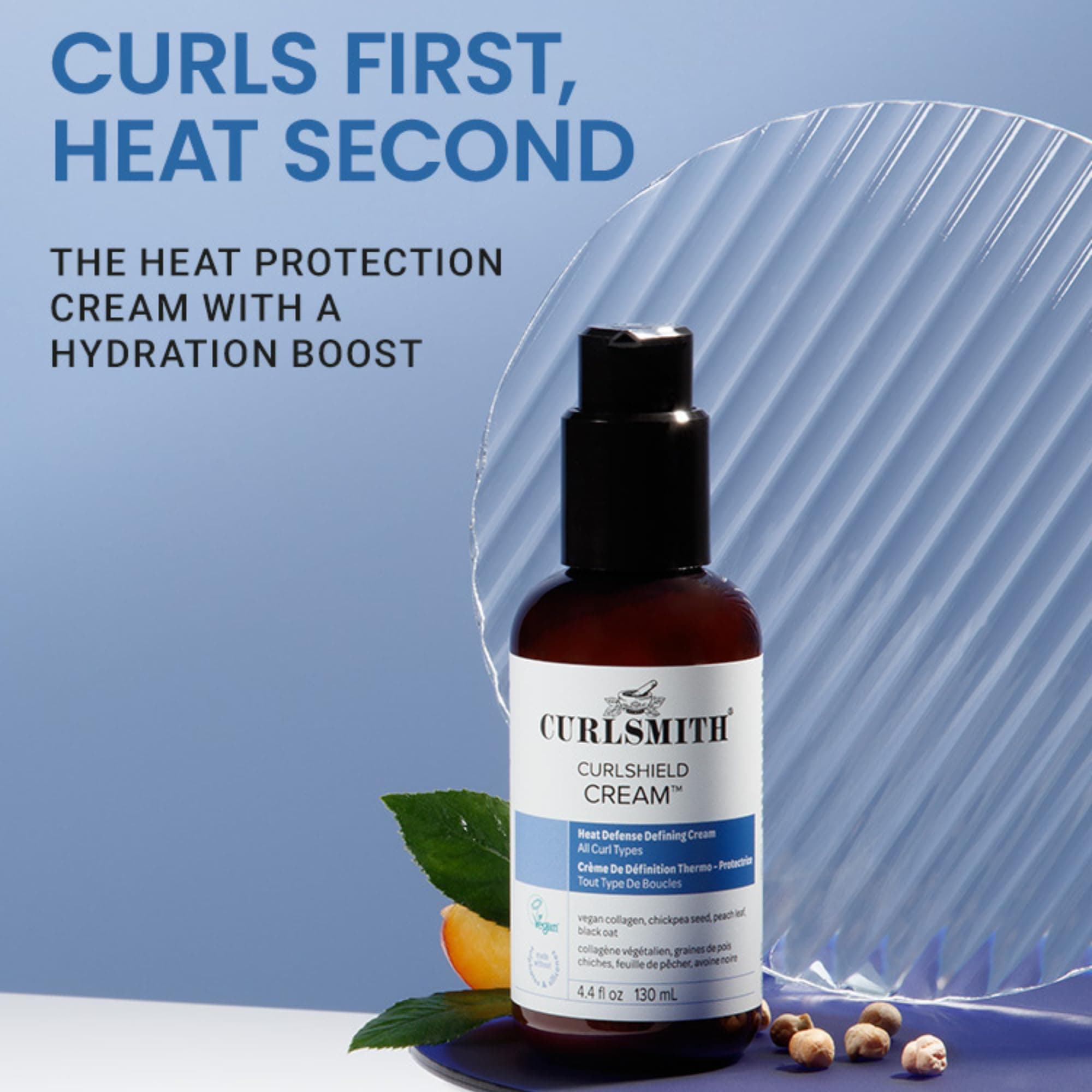 CURLSMITH CurlShield Cream - Multi-Benefit Heat Protection Cream, For Dry Stylin - Thumbnail 5