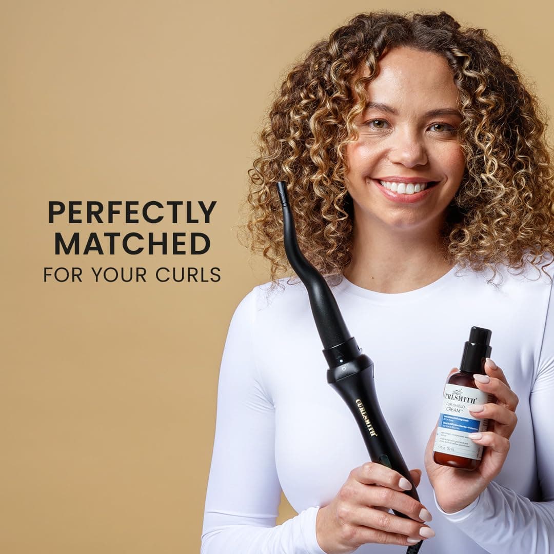 CURLSMITH CurlShield Cream - Multi-Benefit Heat Protection Cream, For Dry Stylin - Thumbnail 8