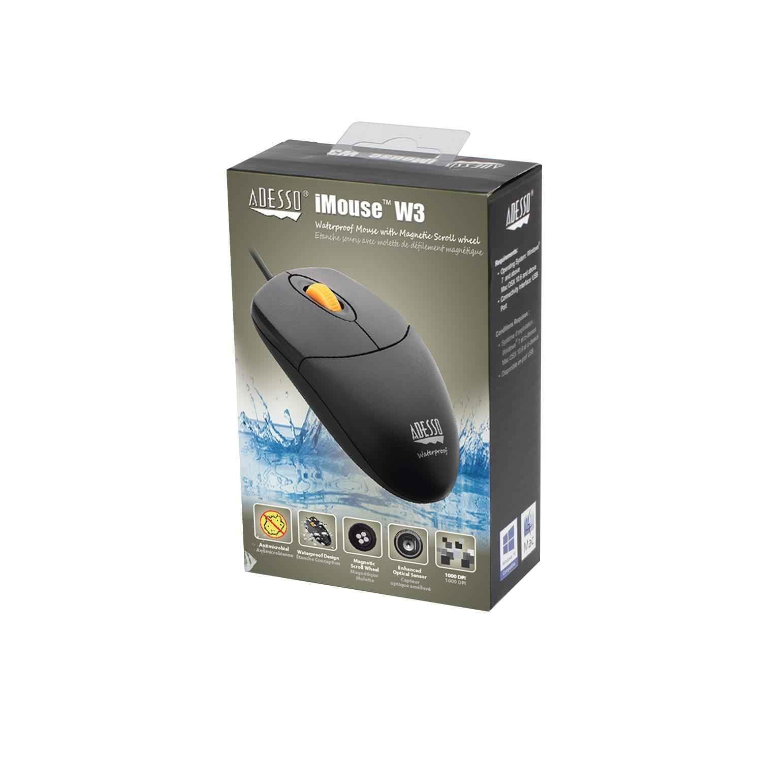 Adesso Imouse W3 Waterproof Mouse with Magnetic Scroll Wheel - Thumbnail 8
