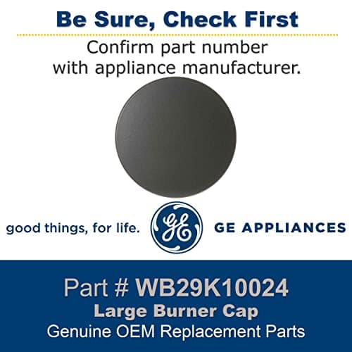 GE WB29K10024 Genuine OEM Cooktop Large Burner Cap (Black) for GE Gas Ranges - Thumbnail 4