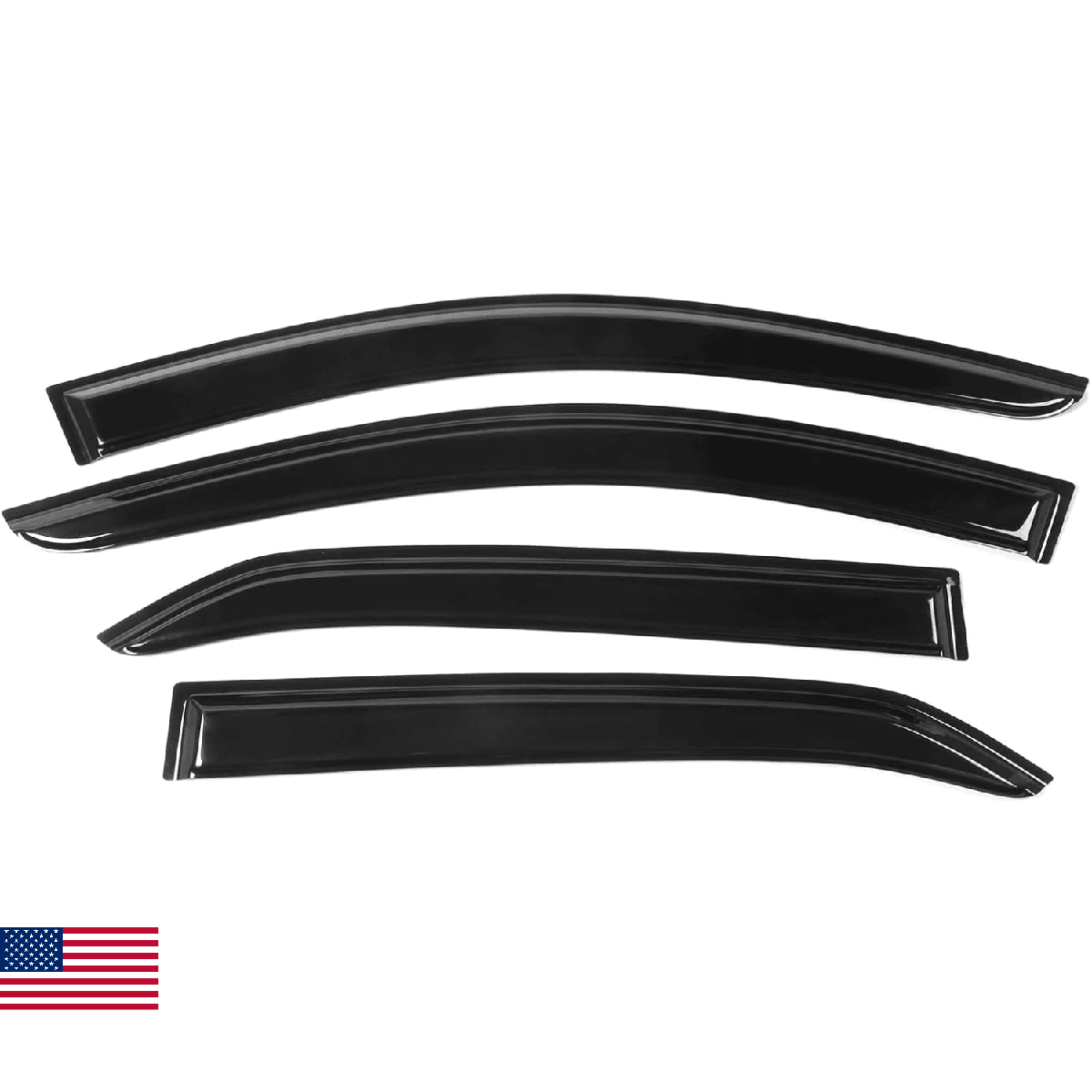 Tape On Window Visors Fits for 2018-2024 Chevy Equinox, Side Auto Window Wind De - Image 1