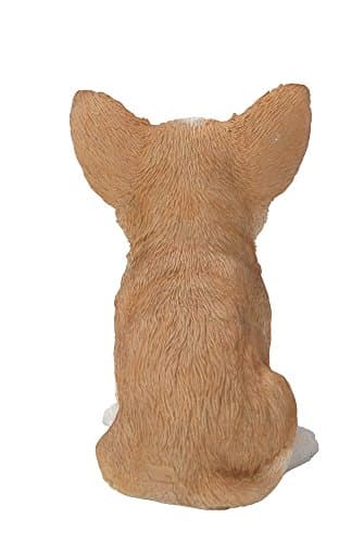 Hi-Line Gift Ltd Chihuahua Puppy Statue, Brown/White - Thumbnail 2