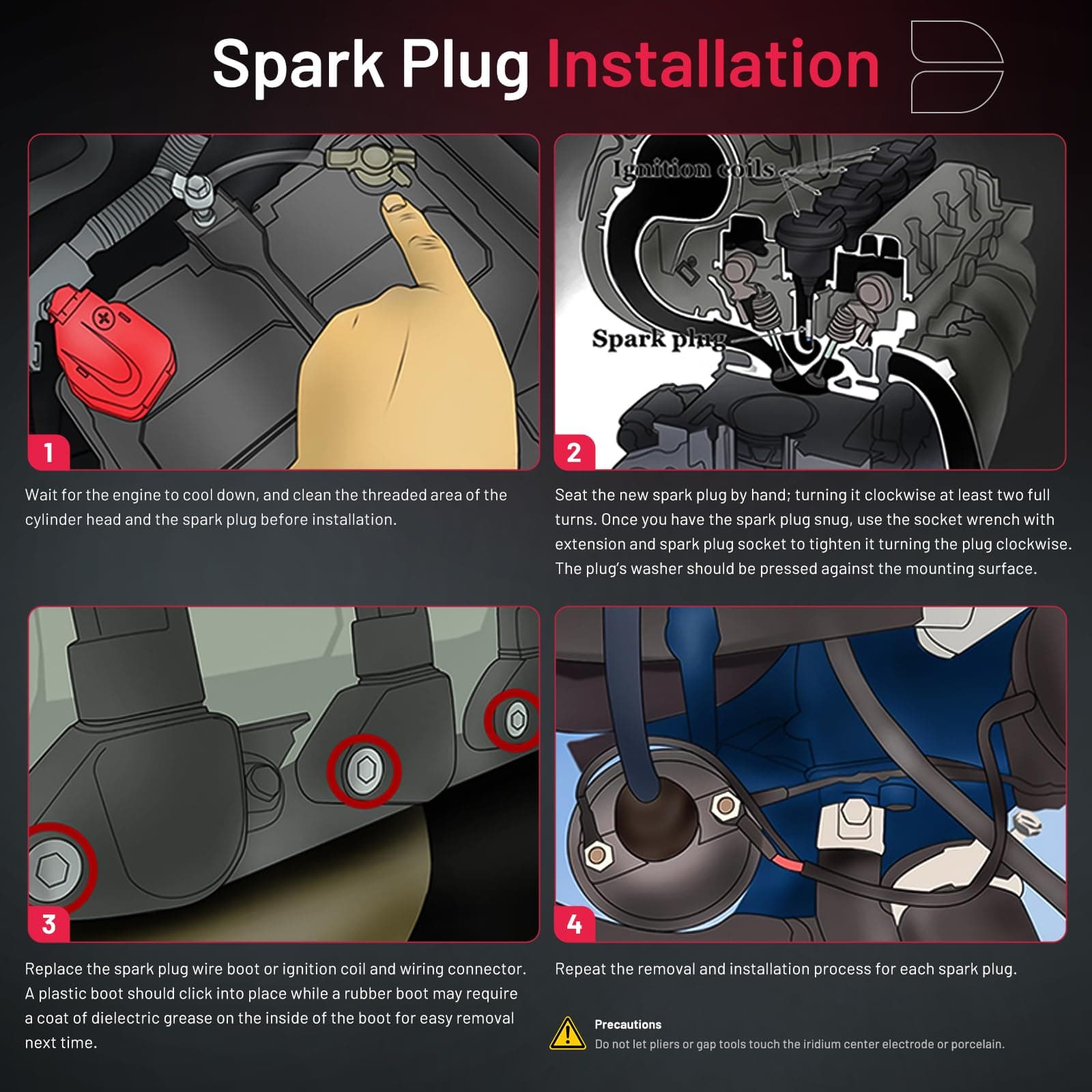 BDFHYK 4024102498 Iridium Spark Plugs Compatible with Jeep Wrangler 2012-2017 3. - Thumbnail 7