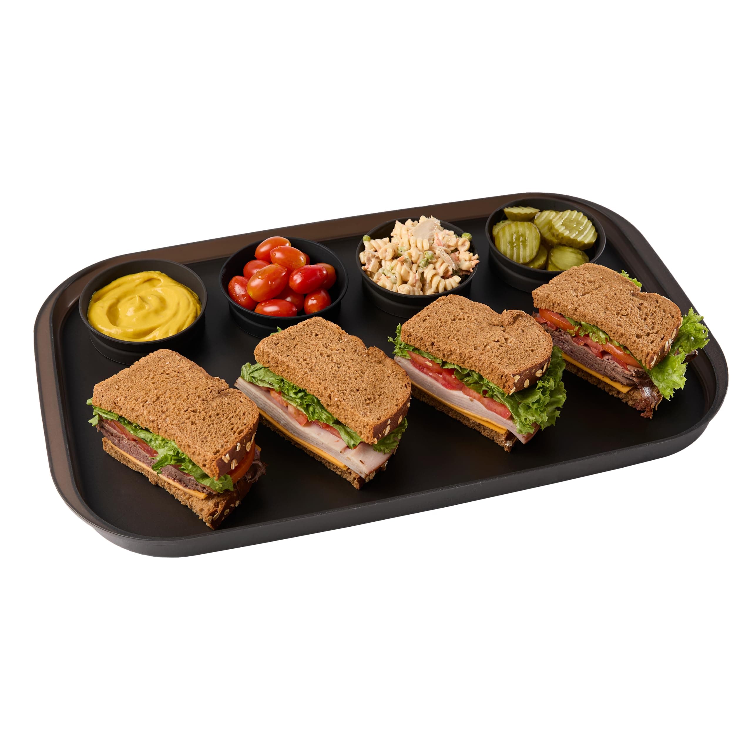 madesmart Dipware Family Style Serving Tray 4-Bowl Plate for Gameday and BBQs, F - Thumbnail 2