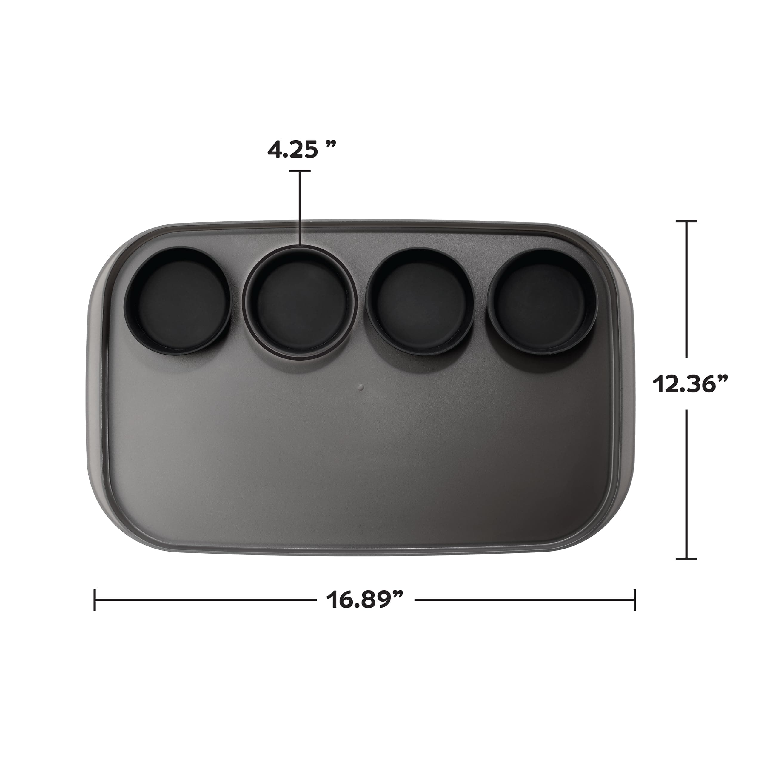 madesmart Dipware Family Style Serving Tray 4-Bowl Plate for Gameday and BBQs, F - Thumbnail 7