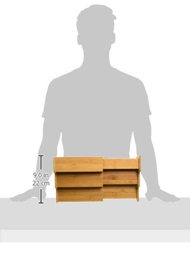 Trademark Innovations Bamboo Expandable 3-Tier Spice Rack and Cabinet Organizer, - Thumbnail 3