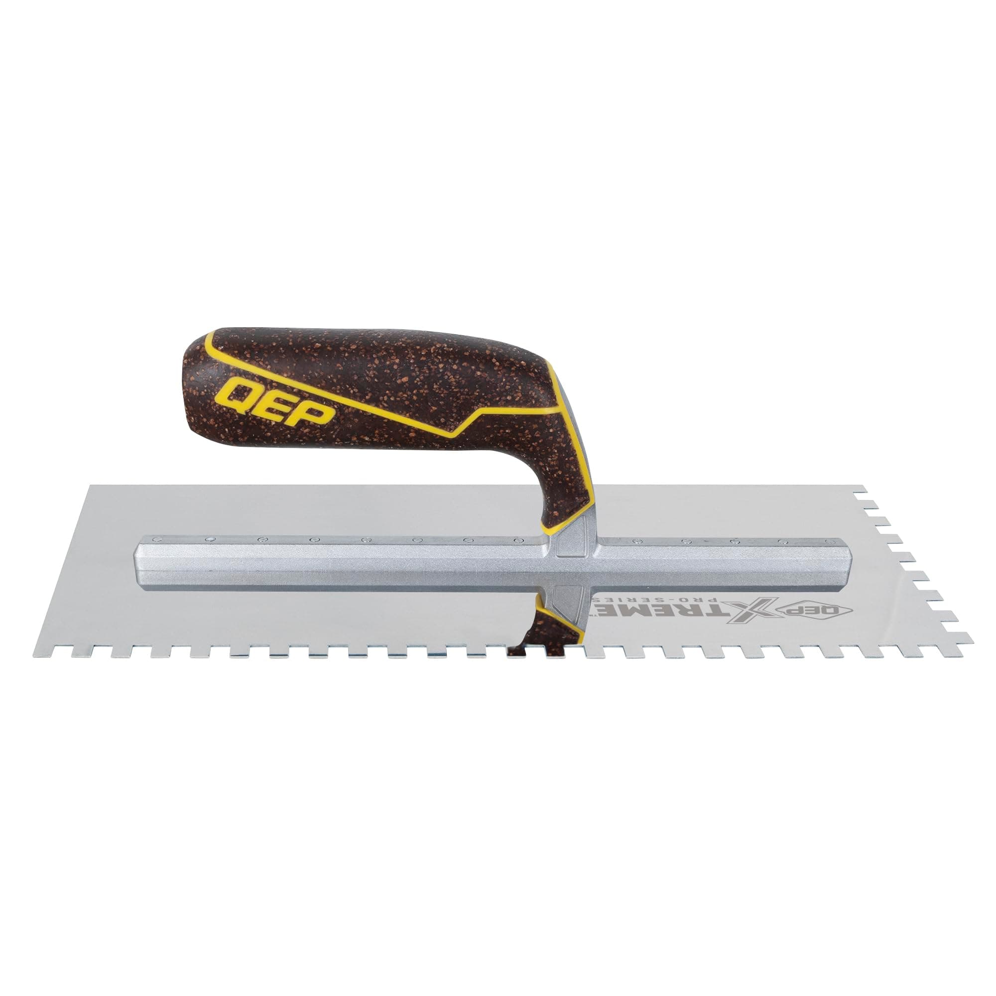 QEP Xtreme Cork Handle Stainless Steel Trowel Square Notch 1/4" x 1/4" x 1/4" - Thumbnail 6