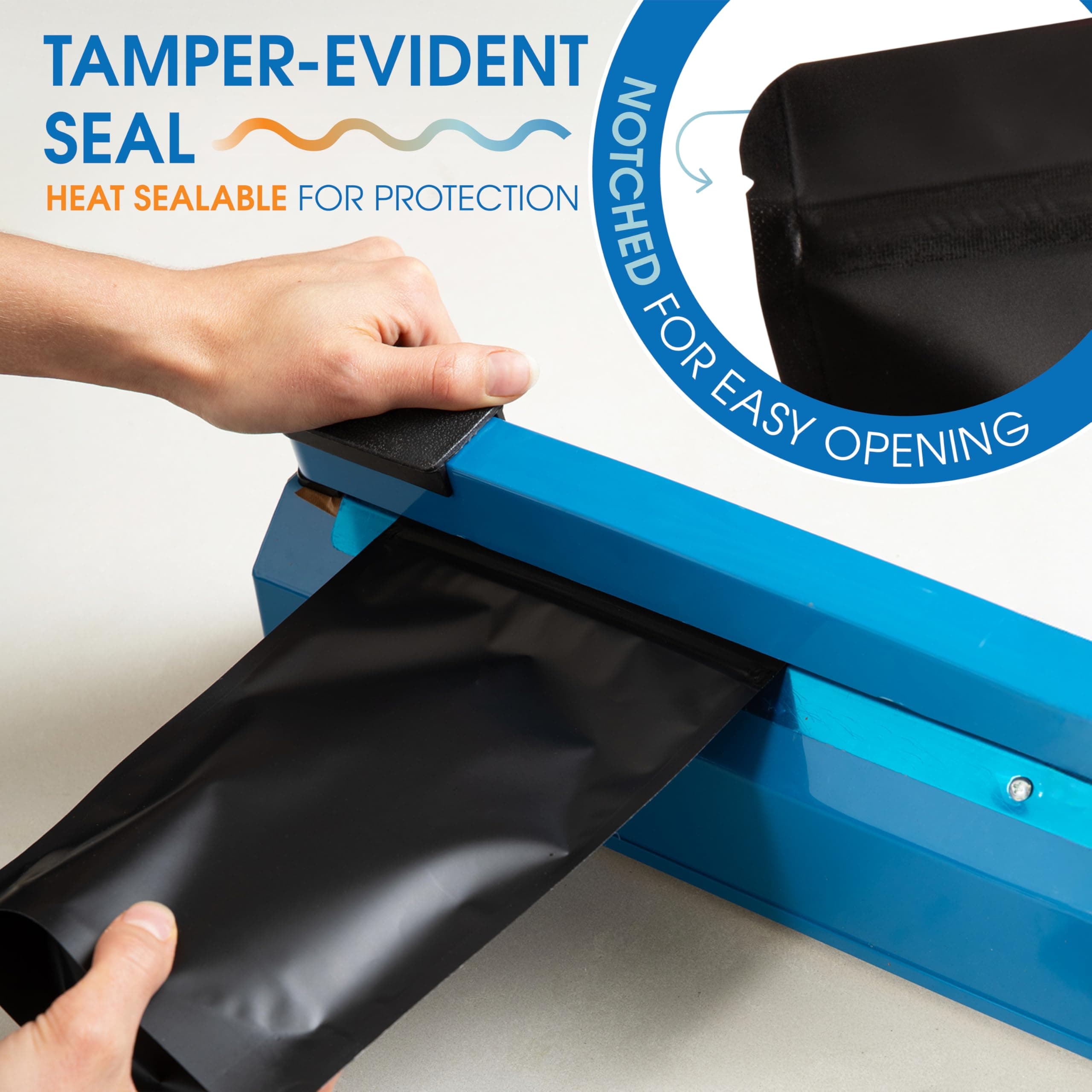 Spartan Industrial 3.5x5.5 Matte Black Stand-Up Mylar Bags 1000 Pack Small Smell - Thumbnail 3