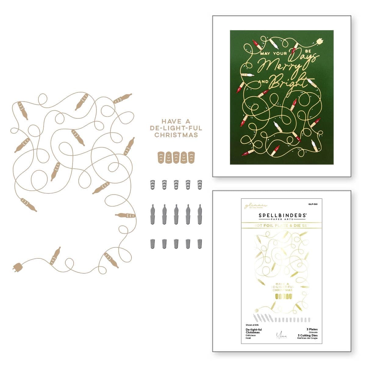 Spellbinders GLP-382 A Merry Little Christmas Sentiments Glimmer Hot Foil Plate - Thumbnail 2