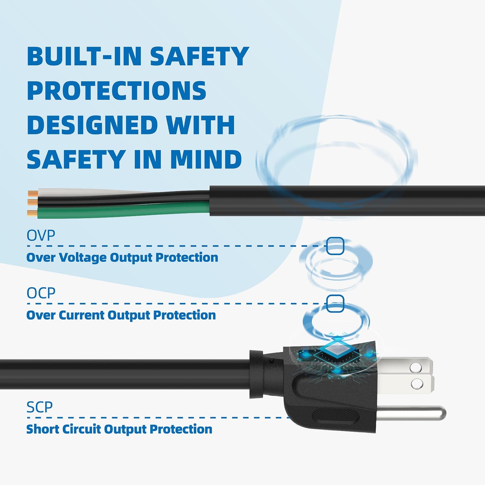 15ft 14 Gauge 3 Prong Heavy Duty Replacement Power Supply Cord Cable - Heavy Dut - Thumbnail 4