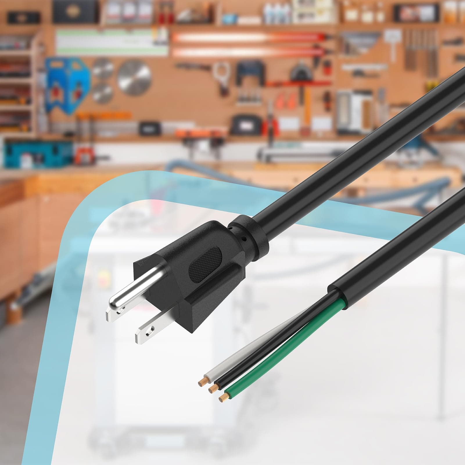 15ft 14 Gauge 3 Prong Heavy Duty Replacement Power Supply Cord Cable - Heavy Dut - Thumbnail 7