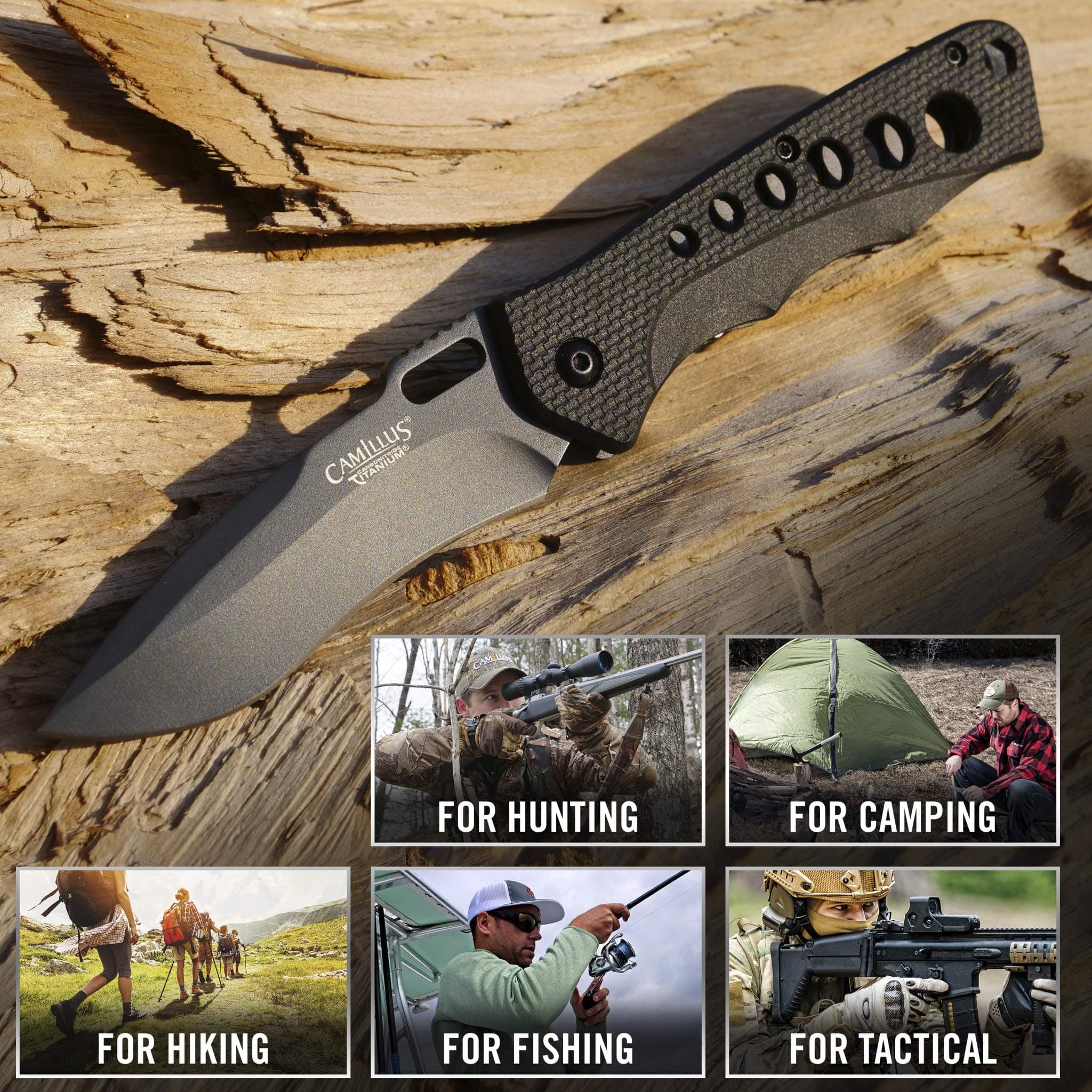 CAMILLUS Rage / 7.25" Overall / 3" Blade/CARBONITRIDE Titanium™ / 440SS - Thumbnail 4