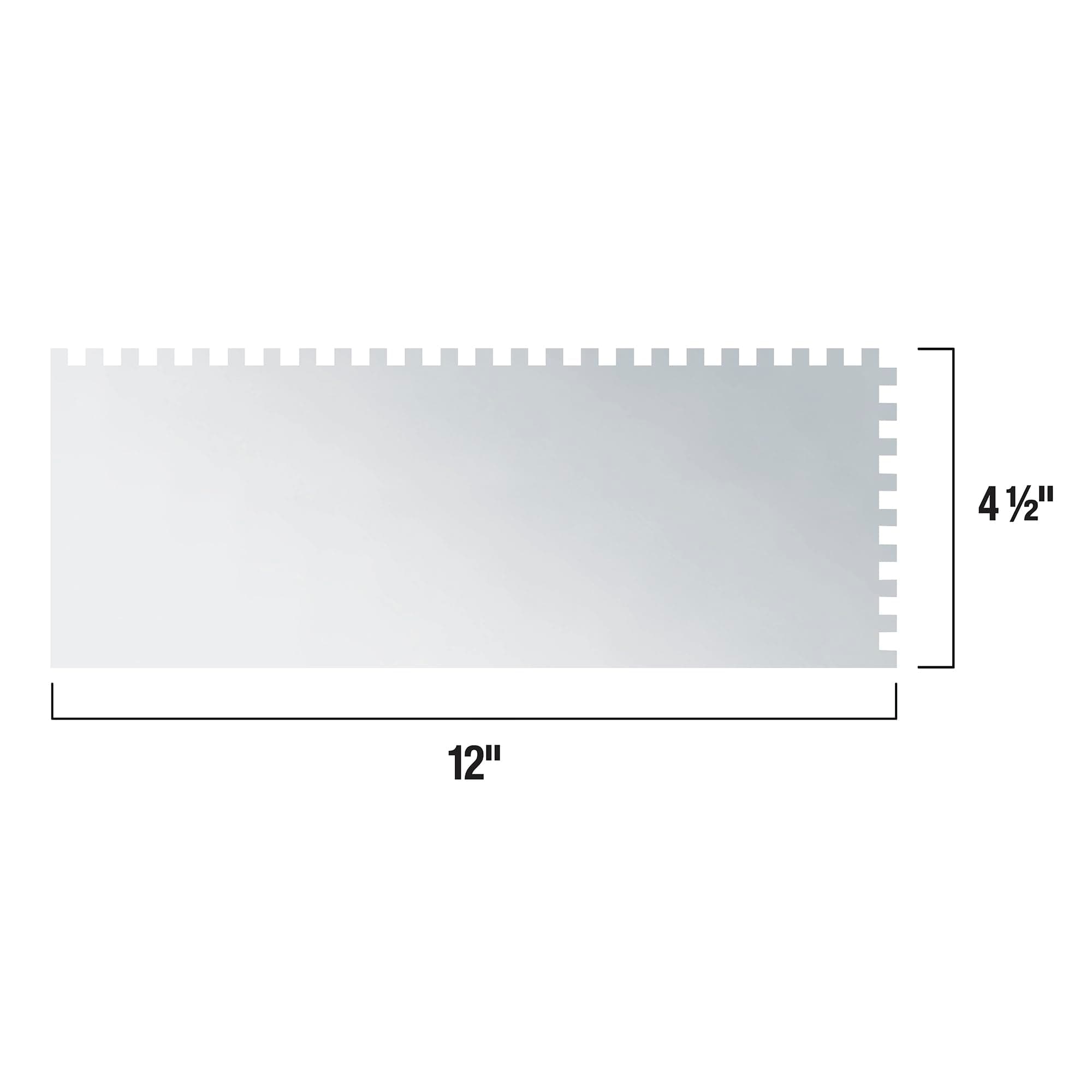 QEP Xtreme Cork Handle Stainless Steel Trowel Square Notch 1/4" x 1/4" x 1/4" - Thumbnail 7