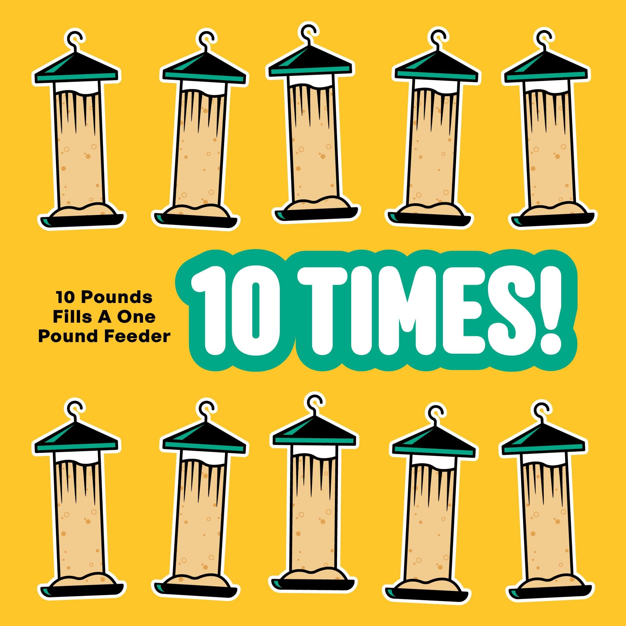 Cool Birds No Mess with Fruit Wild Bird Seed – 10 lb. 100% Edible Shell-Free Ble - Thumbnail 8