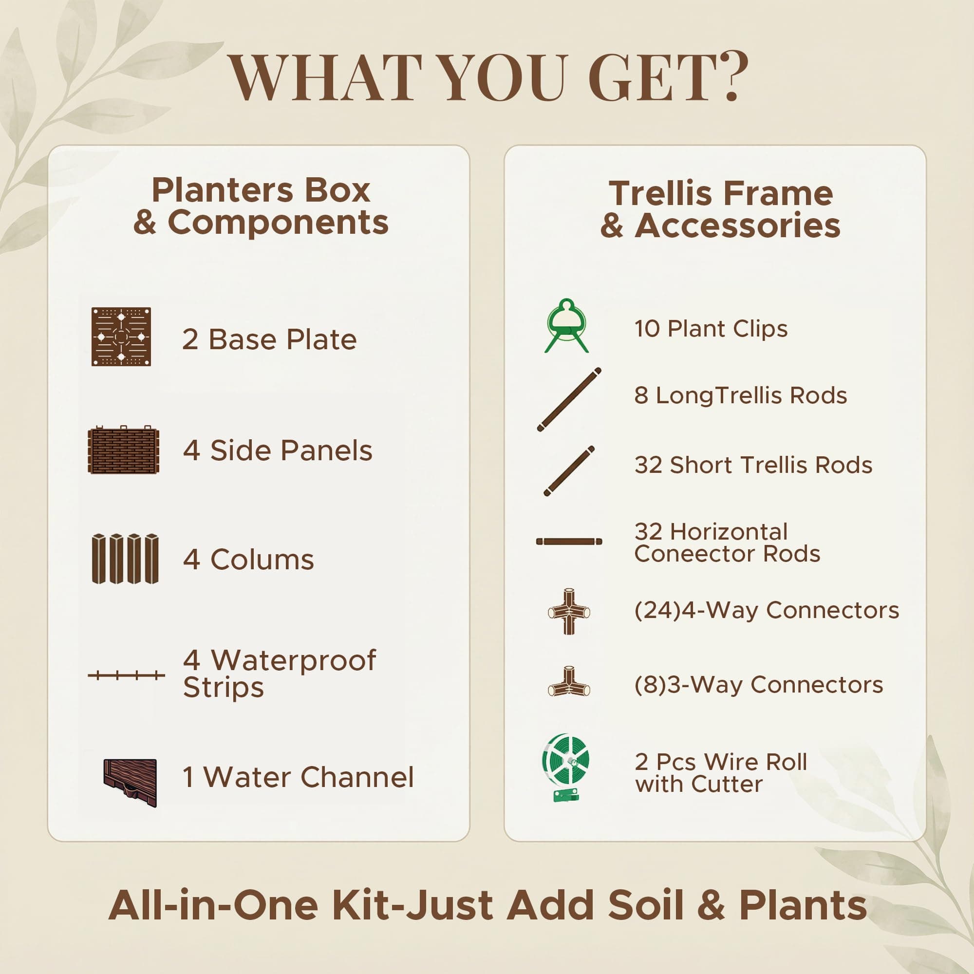 Growia 2-Pack 43" Self-Watering Tomato Planter w/ Trellis, Vertical Garden - Thumbnail 7