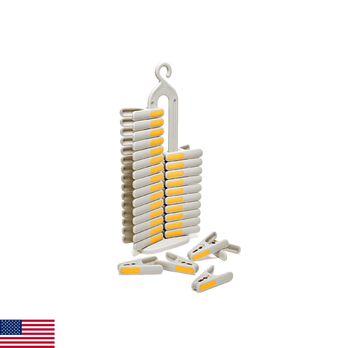 Joseph Joseph PegStore 30-Piece Clothes Pin Set with Storage Stand, Durable and - Image 1