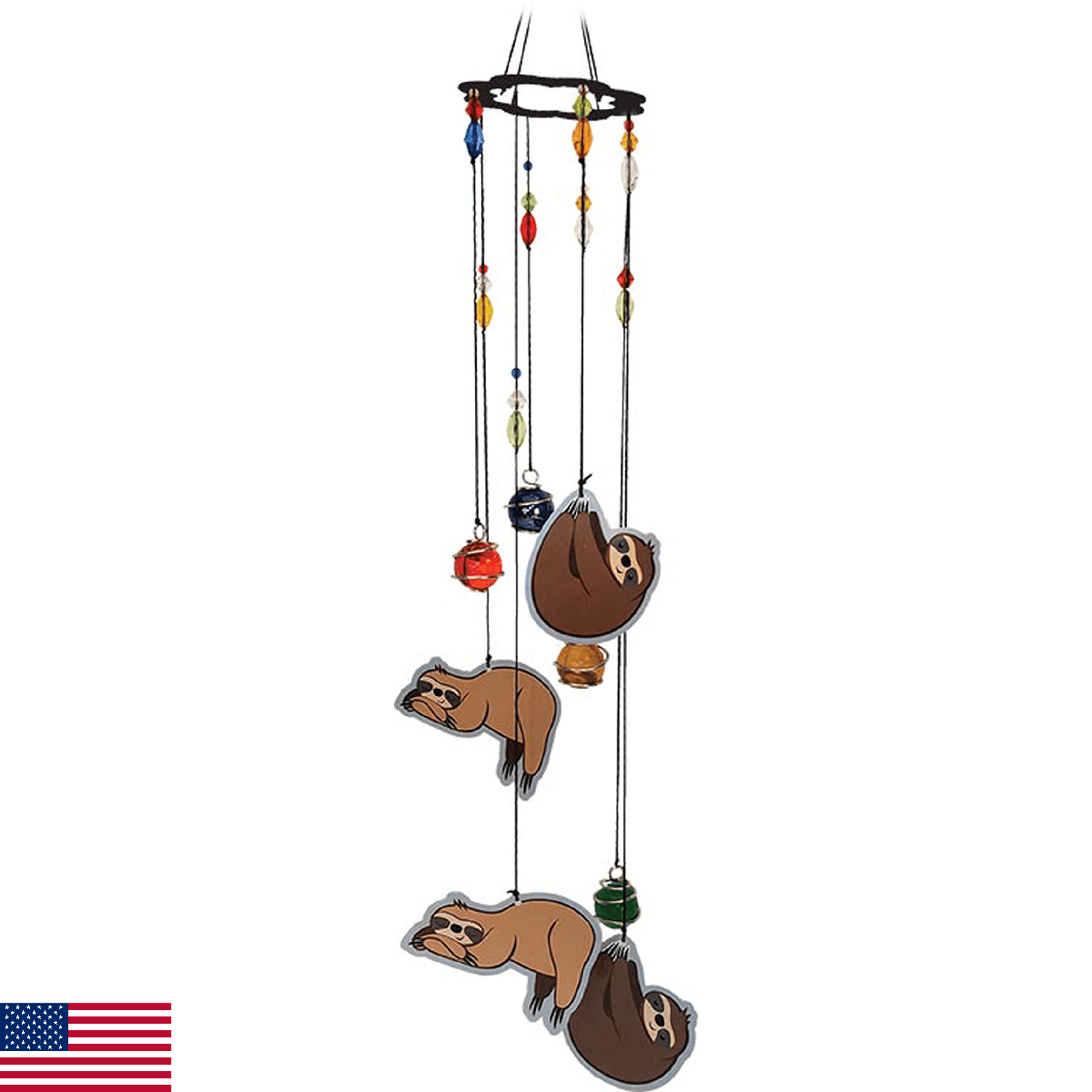 Spoontiques Sloth Wind Chime - Outdoor Garden Décor - Decorative Chimes for Yard - Image 1